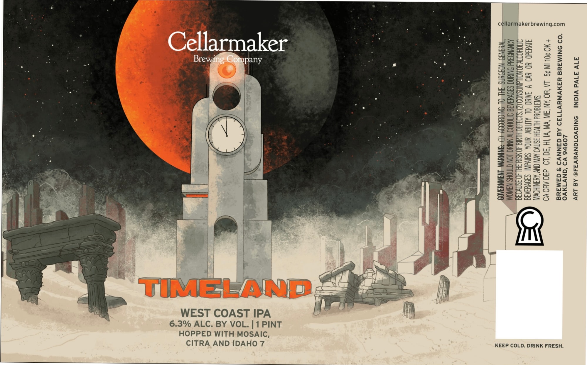 Timeland by Cellarmaker Brewing Company - beer label