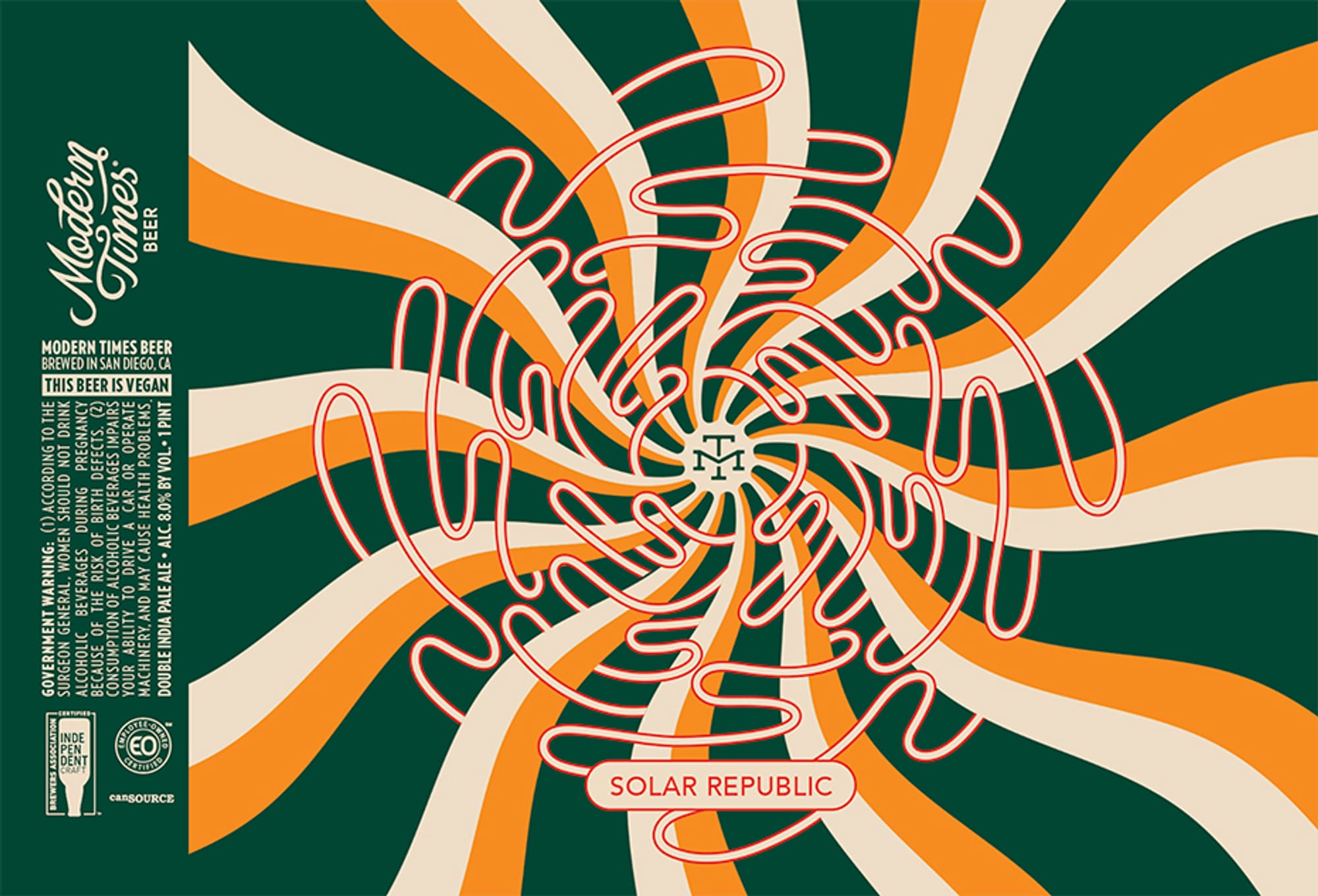 Solar Republic by Modern Times Beer - beer label
