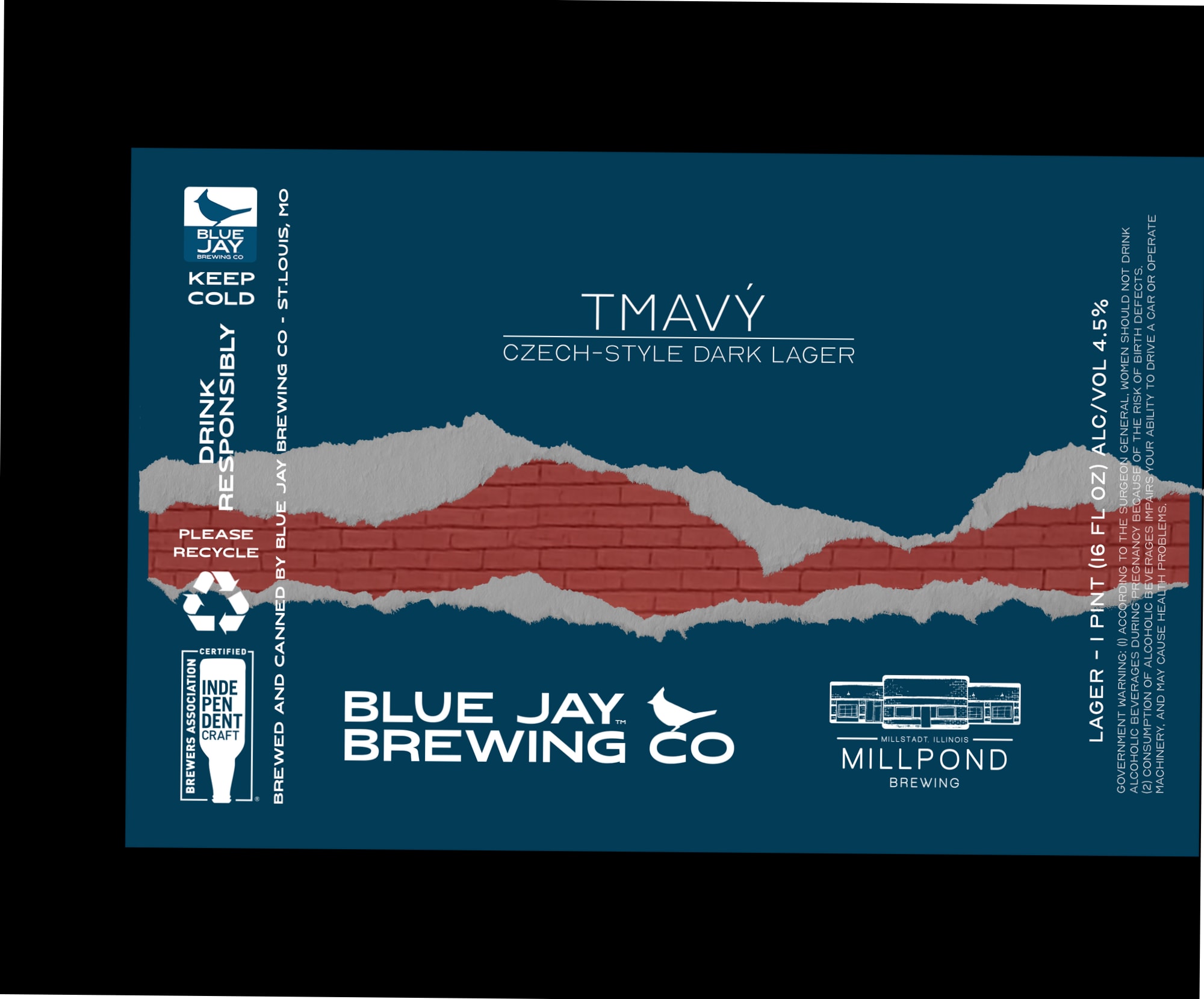Tmavý by Blue Jay Brewing Co. - beer label