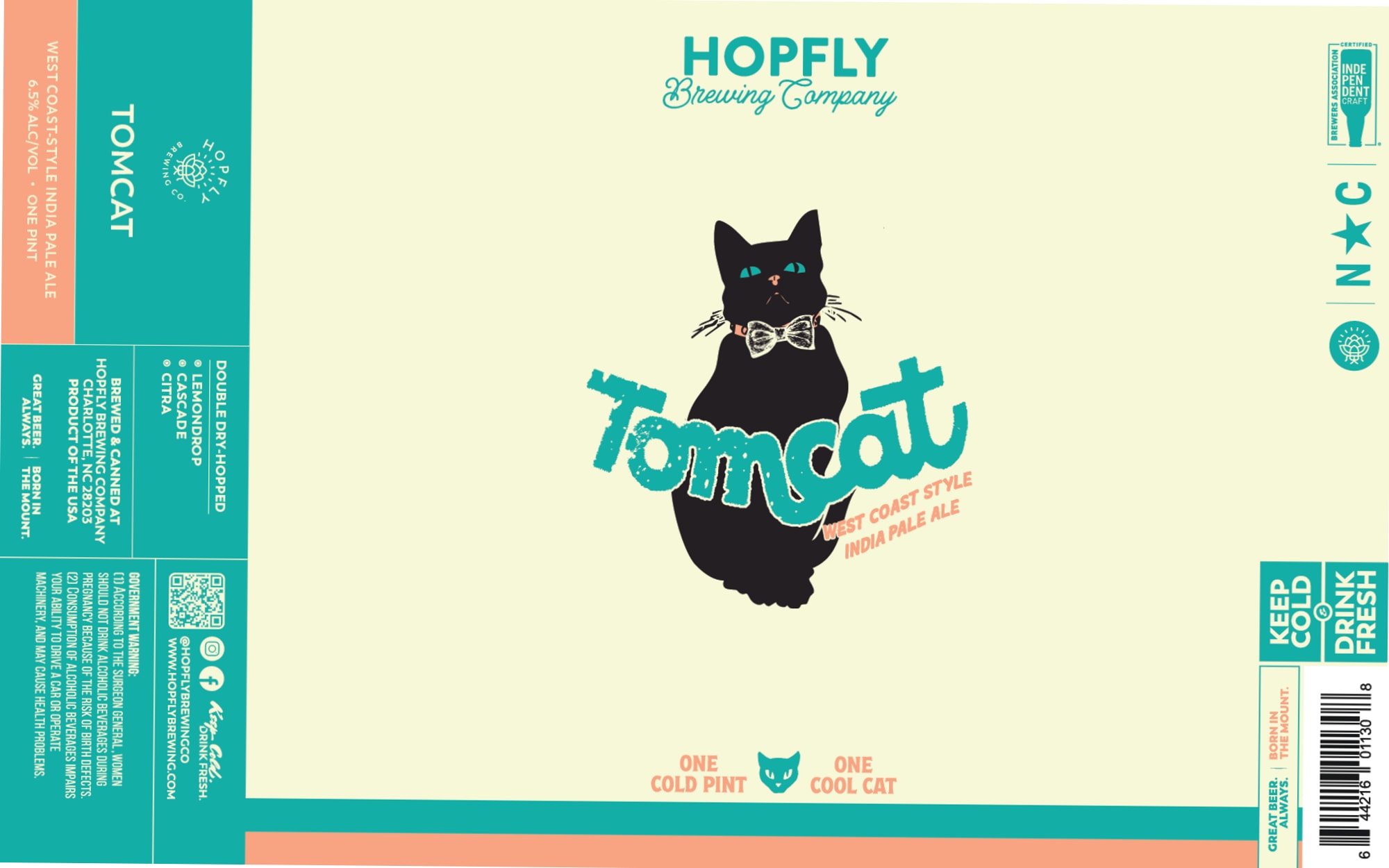 Tomcat by Hopfly Brewing Company - beer label