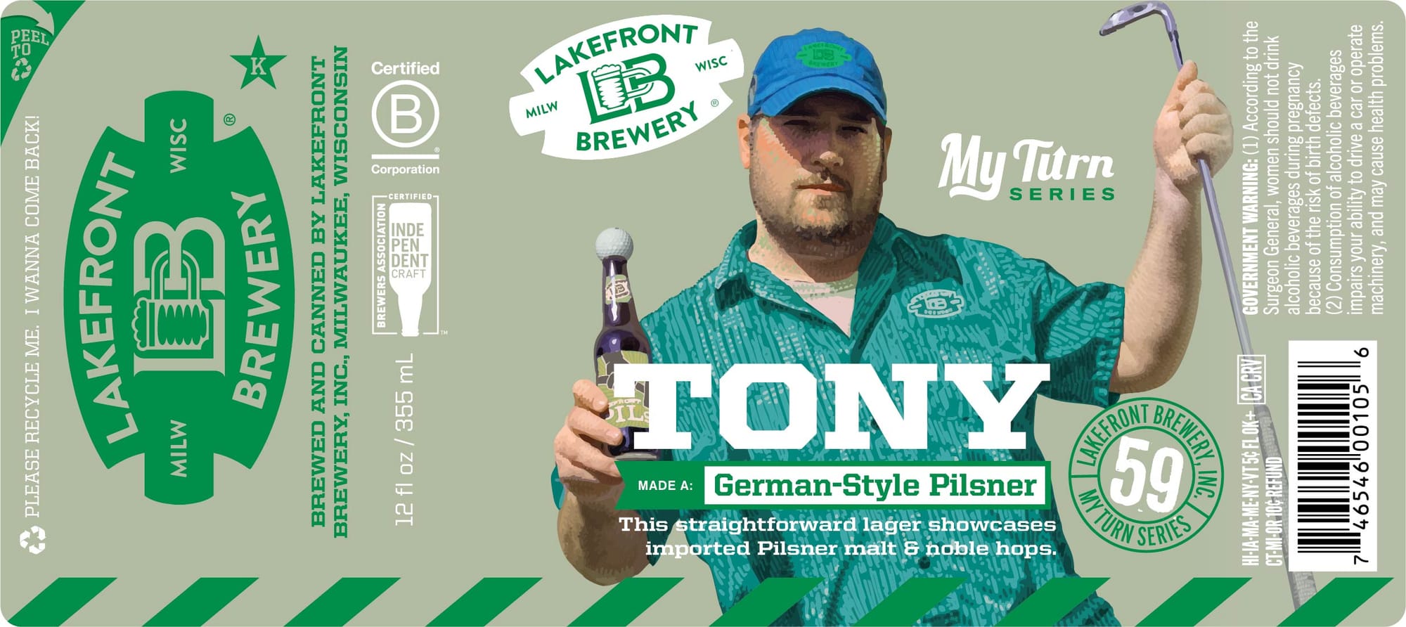 Tony by Lakefront Brewery - beer label