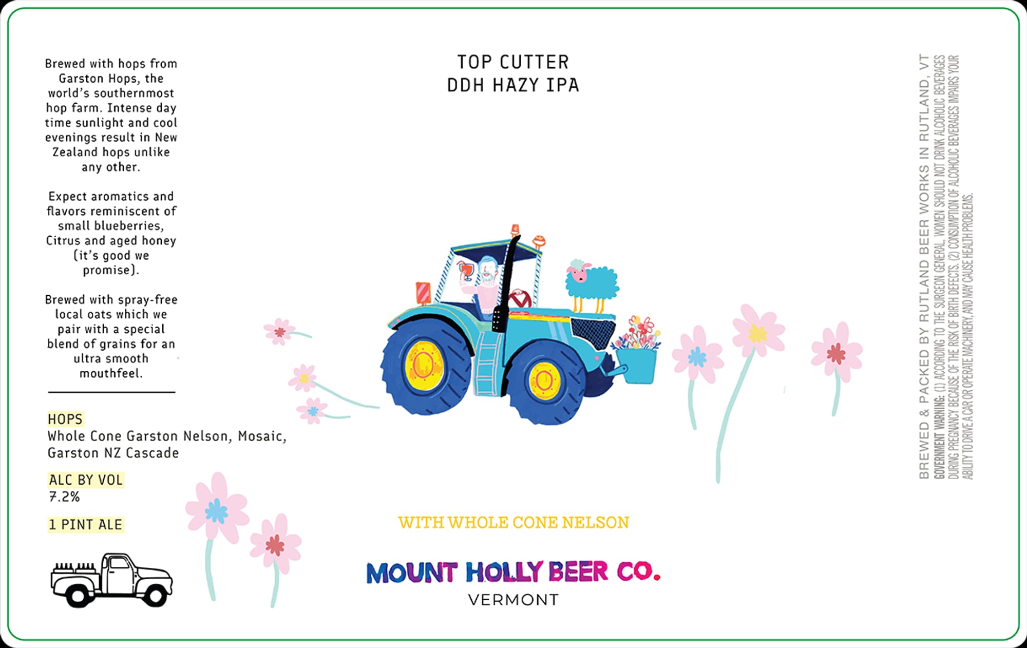 Top Cutter by Mount Holly Beer Co. - beer label