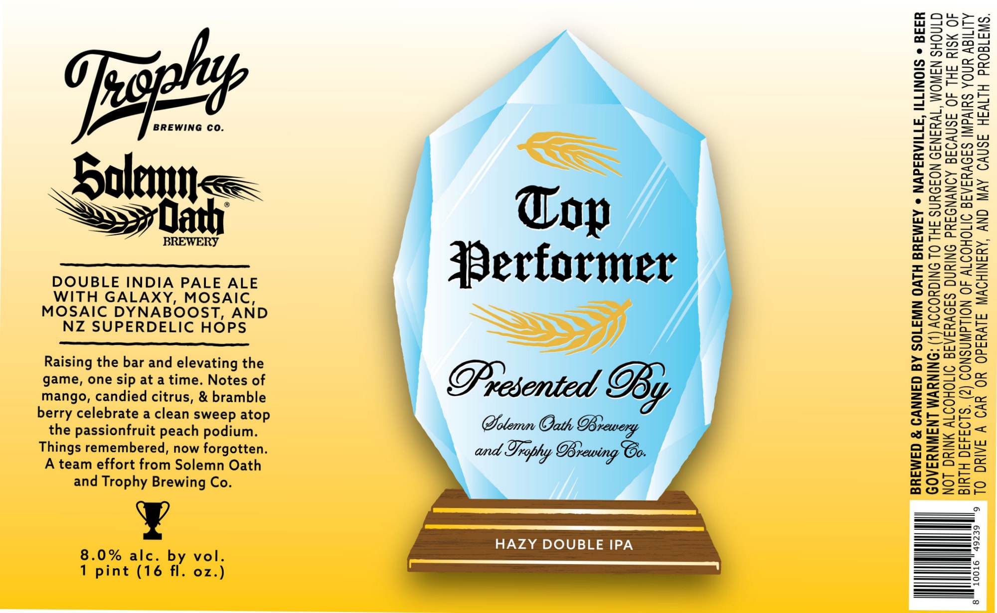 Top Performer by Solemn Oath Brewery & Trophy Brewing Co. - beer label