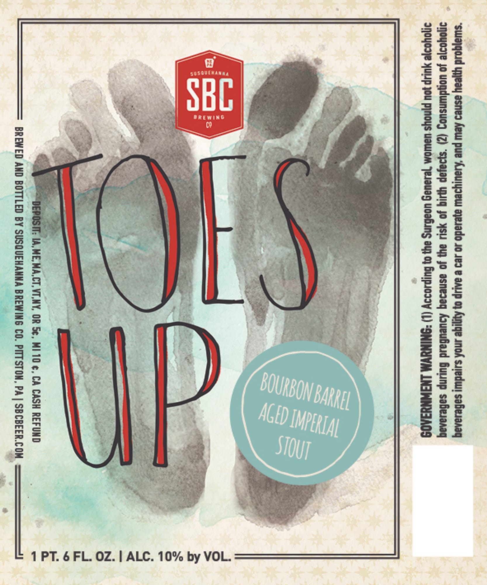 Top Up by Susquehanna Brewing Co. - beer label