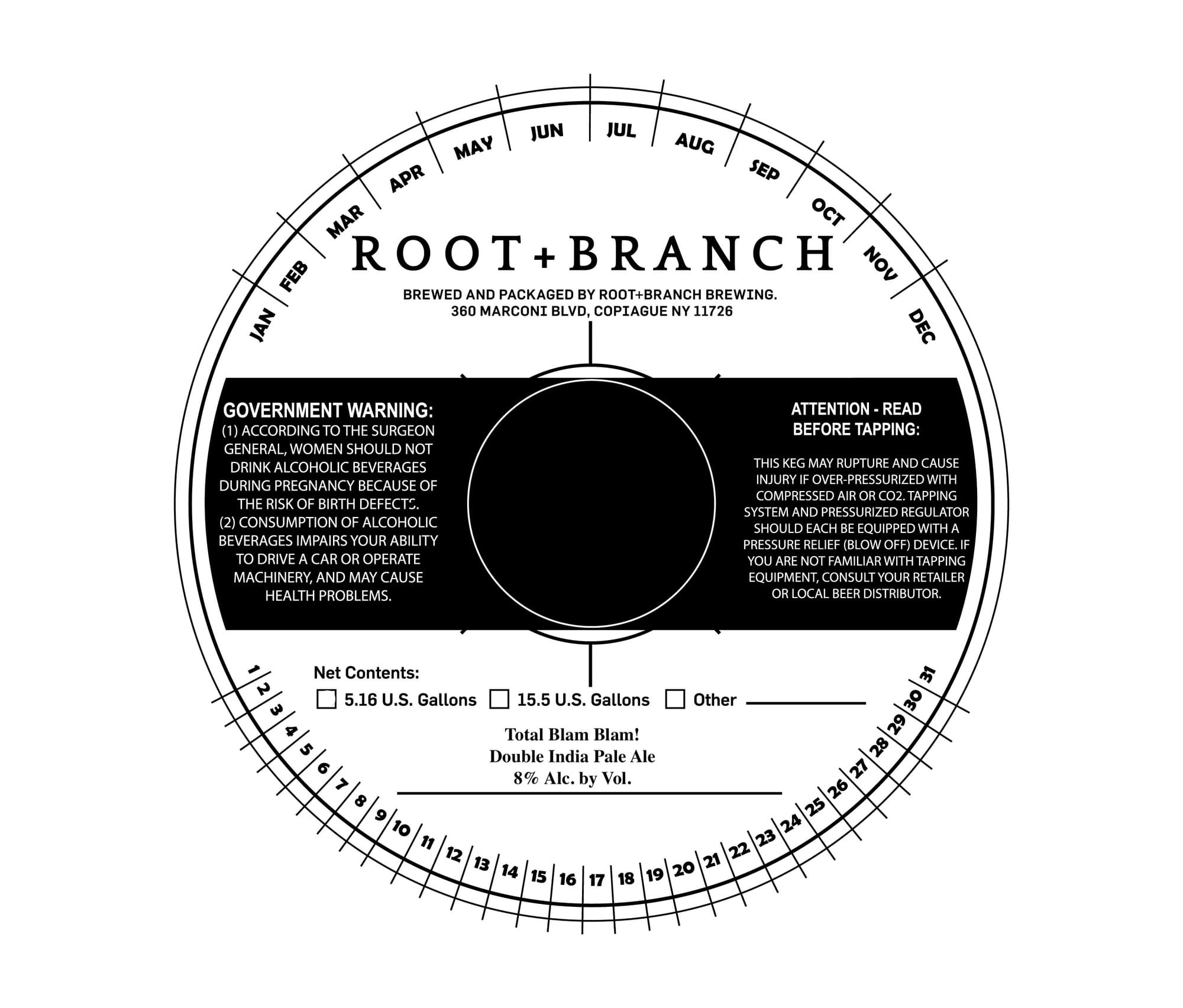 Total Blam! by Root + Branch Brewing - beer label