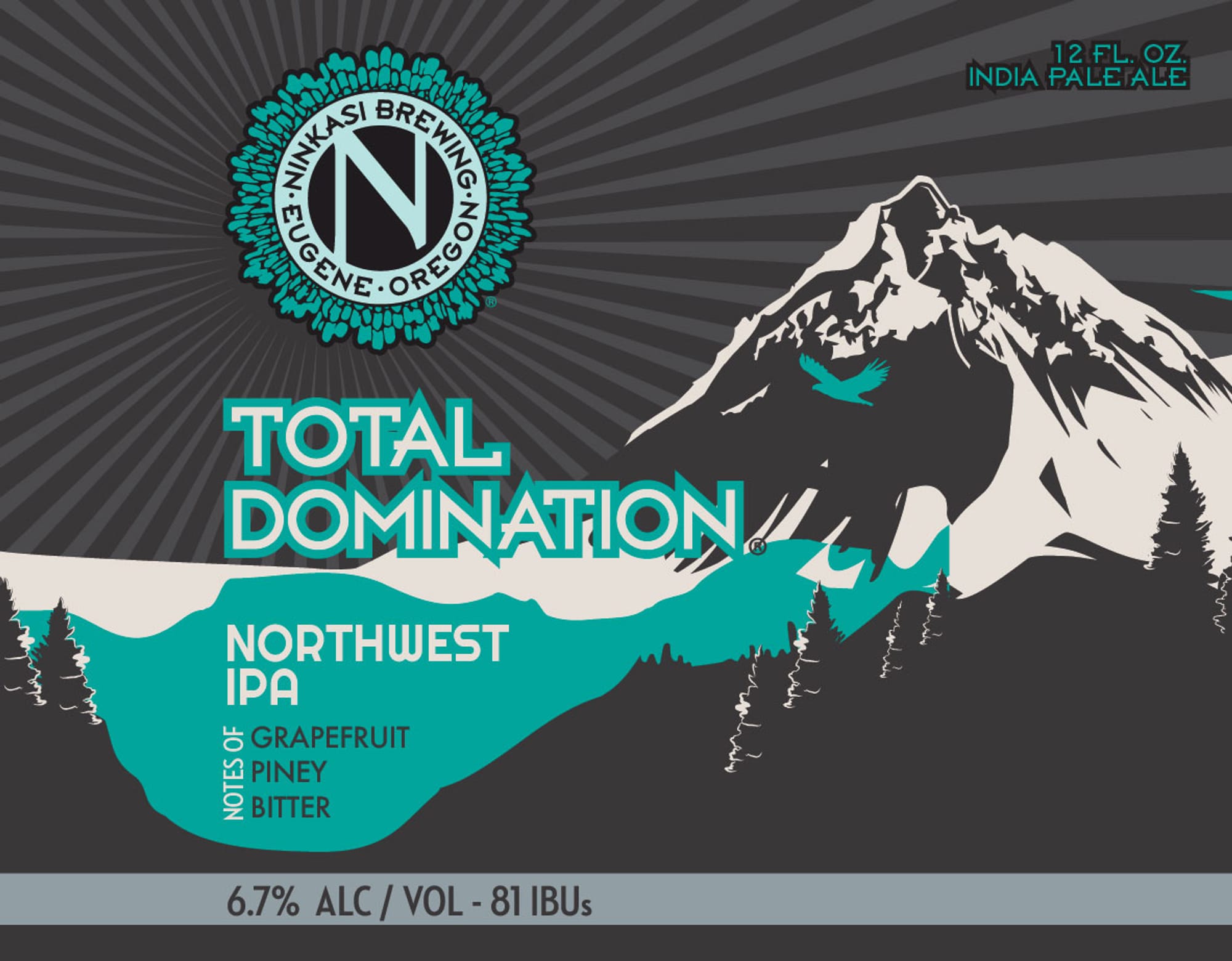 Total Domination by Ninkasi Brewing - beer label