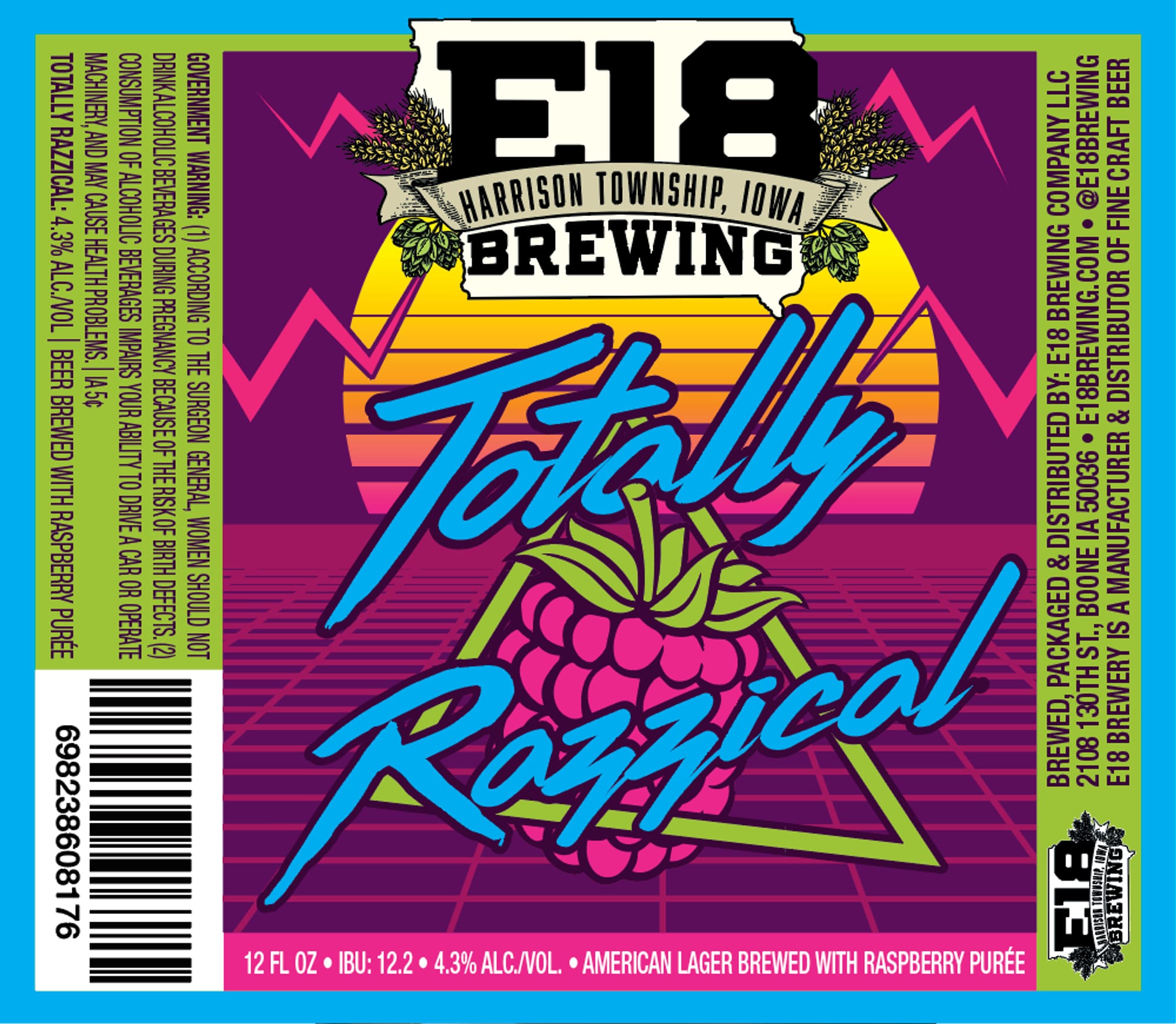 Totally Radical by E18 Brewing - beer label