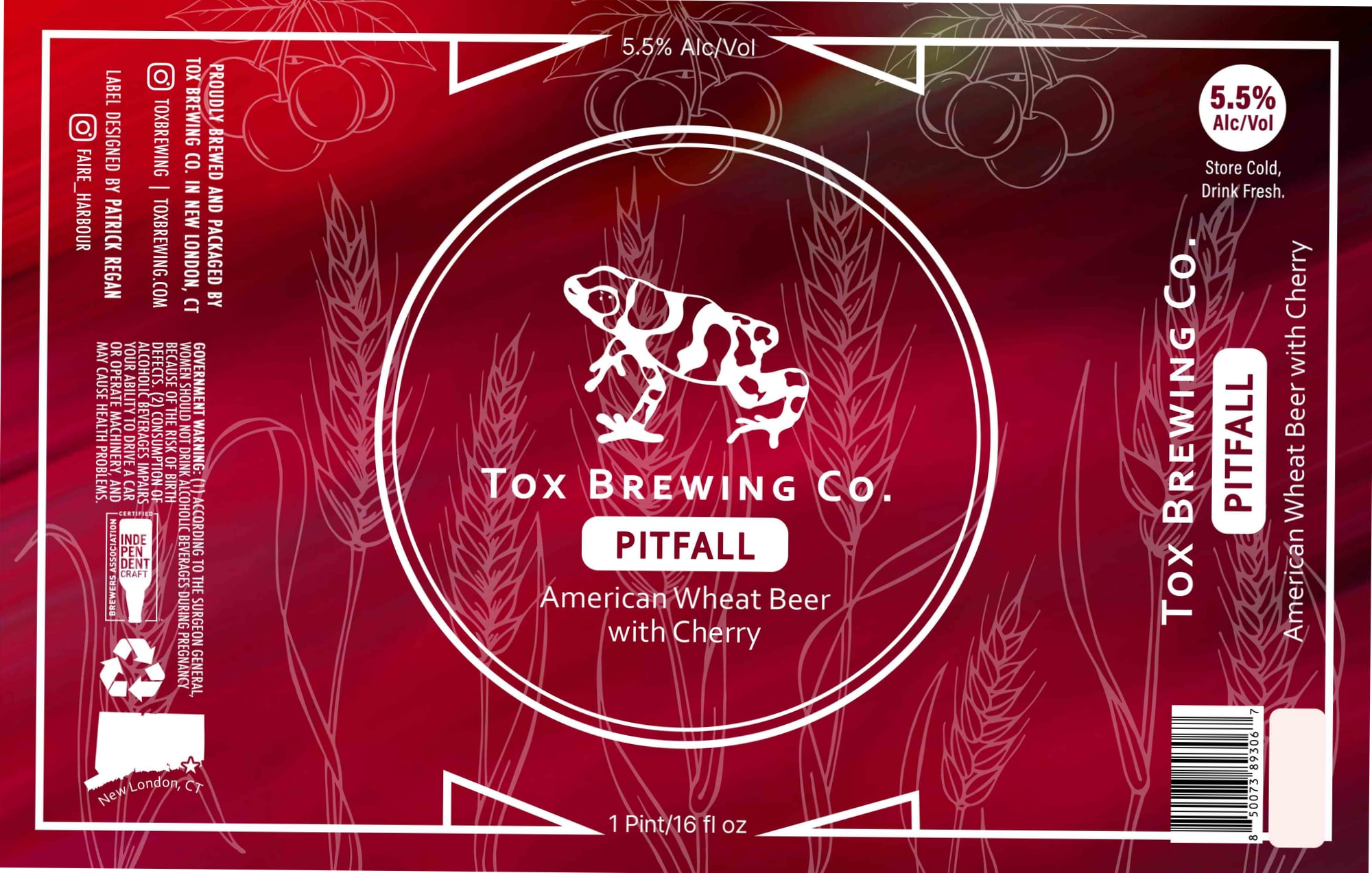 Pitfall by Tox Brewing Co. - beer label