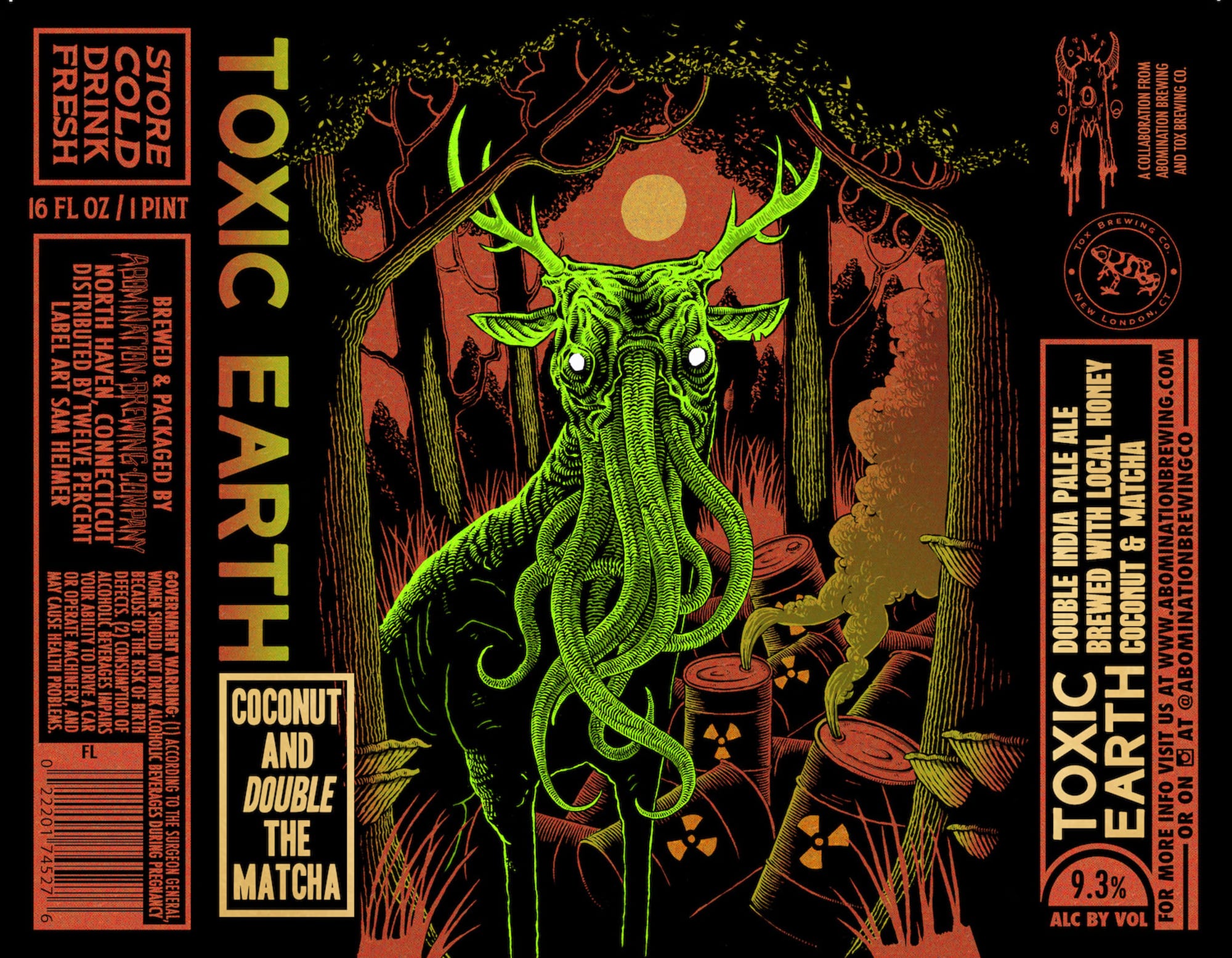 Toxic Earth by Abomination Brewing Company - beer label