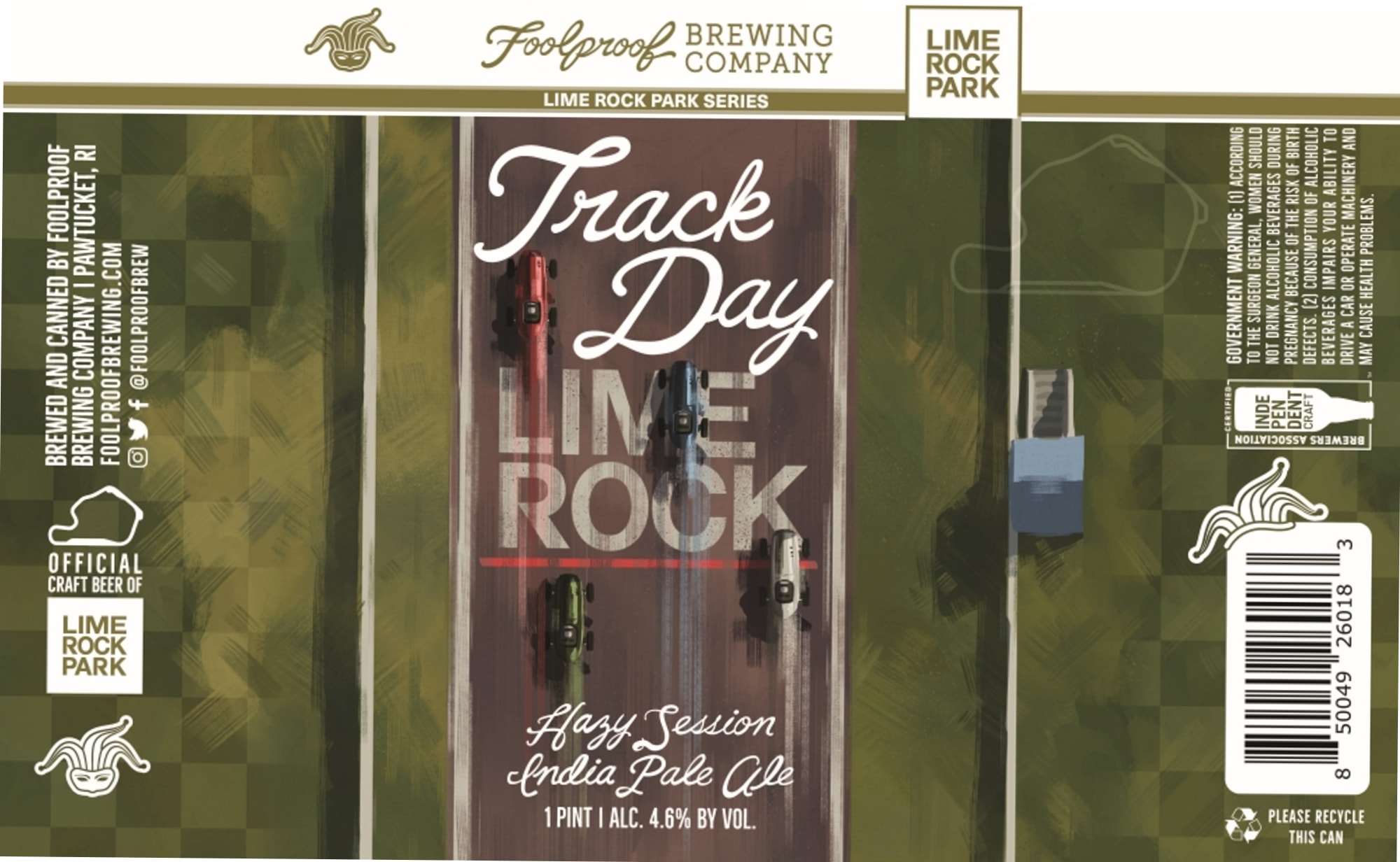 Track Day by Foolproof Brewing Company - beer label