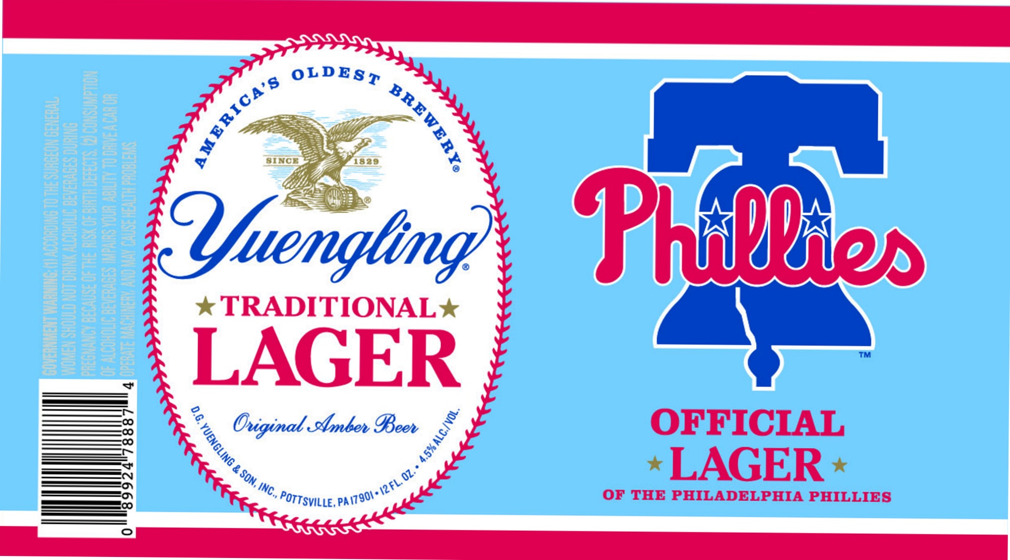 Traditional Lager (Phillies Edition) by D.G. Yuengling & Son, Inc. - beer label