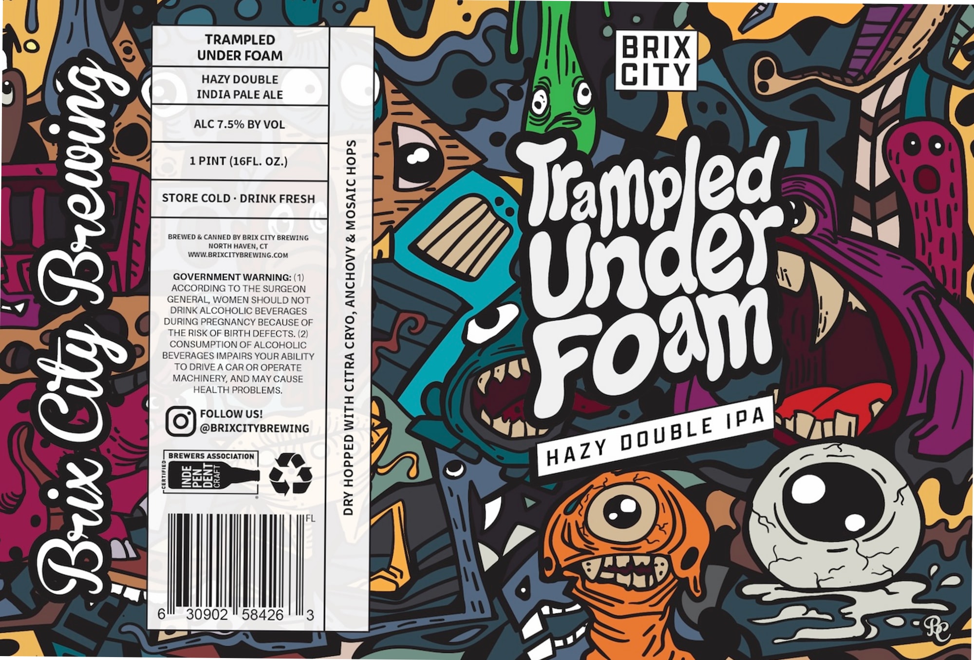 Trampled Under Foam by Brix City Brewing - beer label