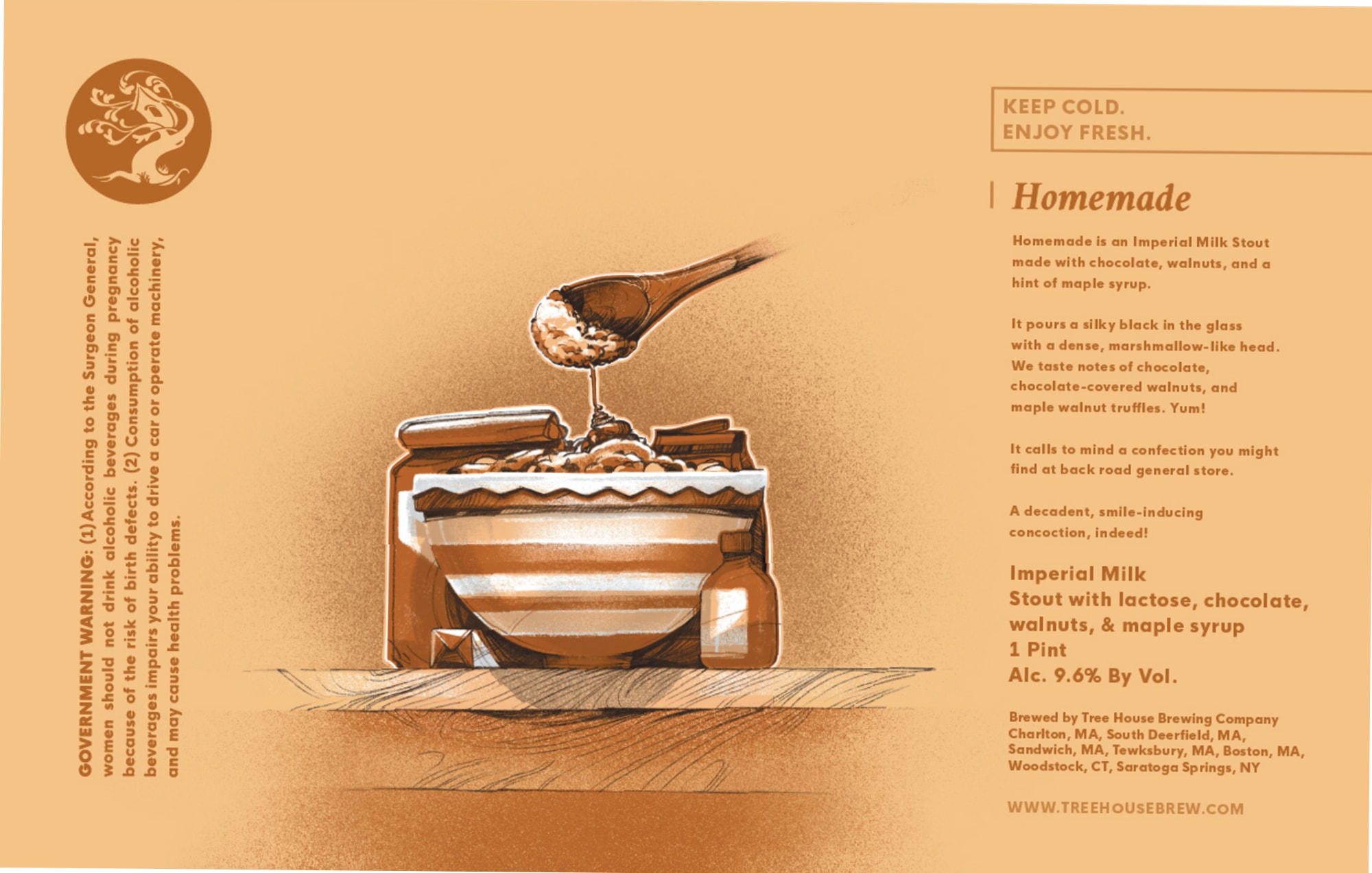 Homemade by Tree House Brewing Company - beer label