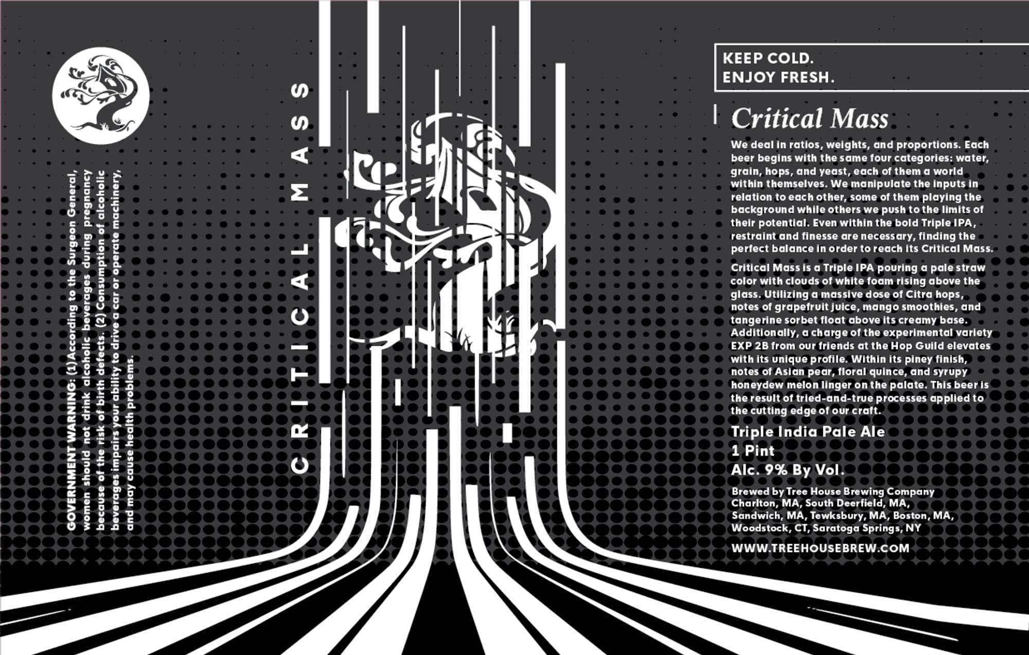 Critical Mass by Tree House Brewing Company - beer label