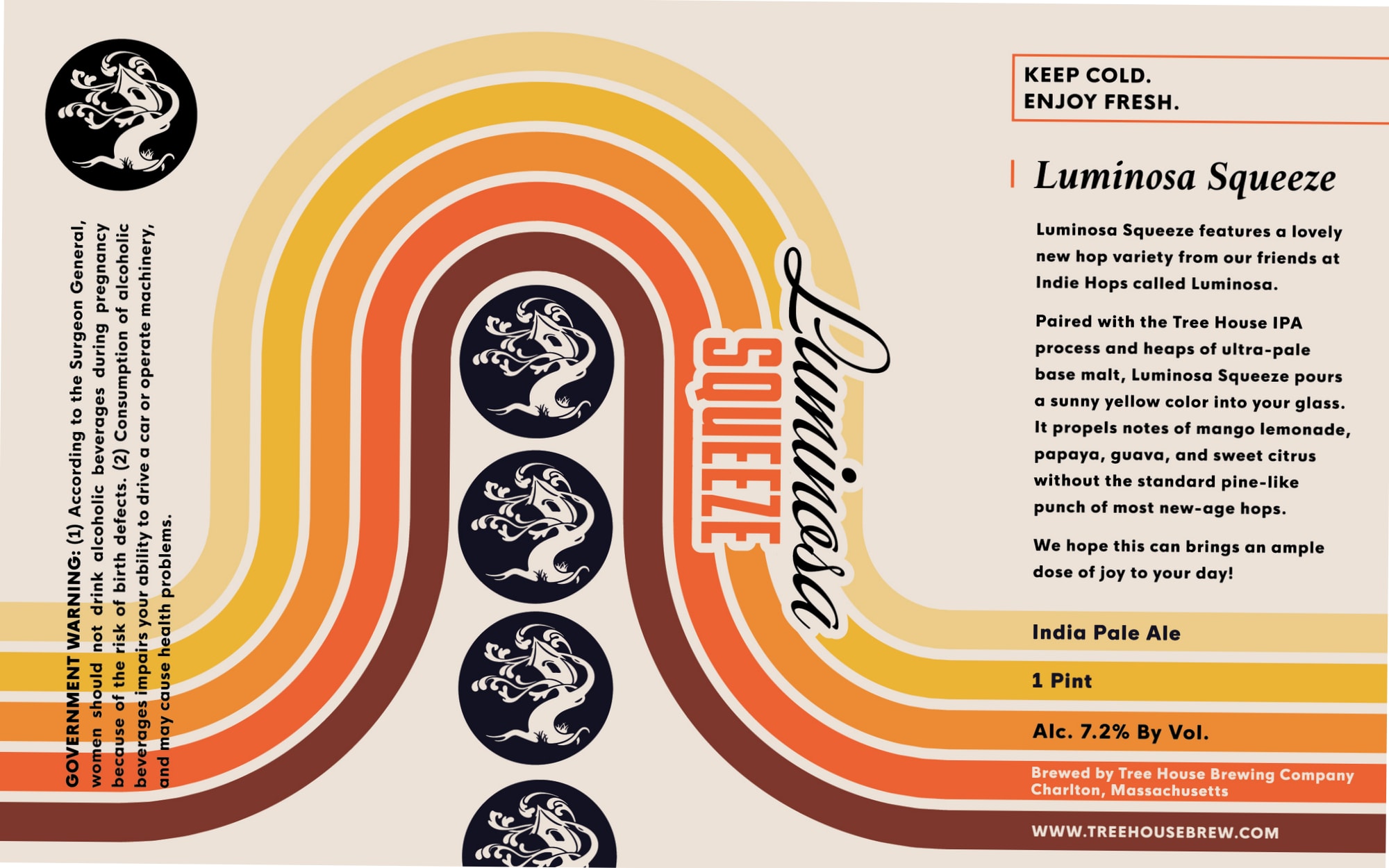 Luminosa Squeeze by Tree House Brewing Company - beer label