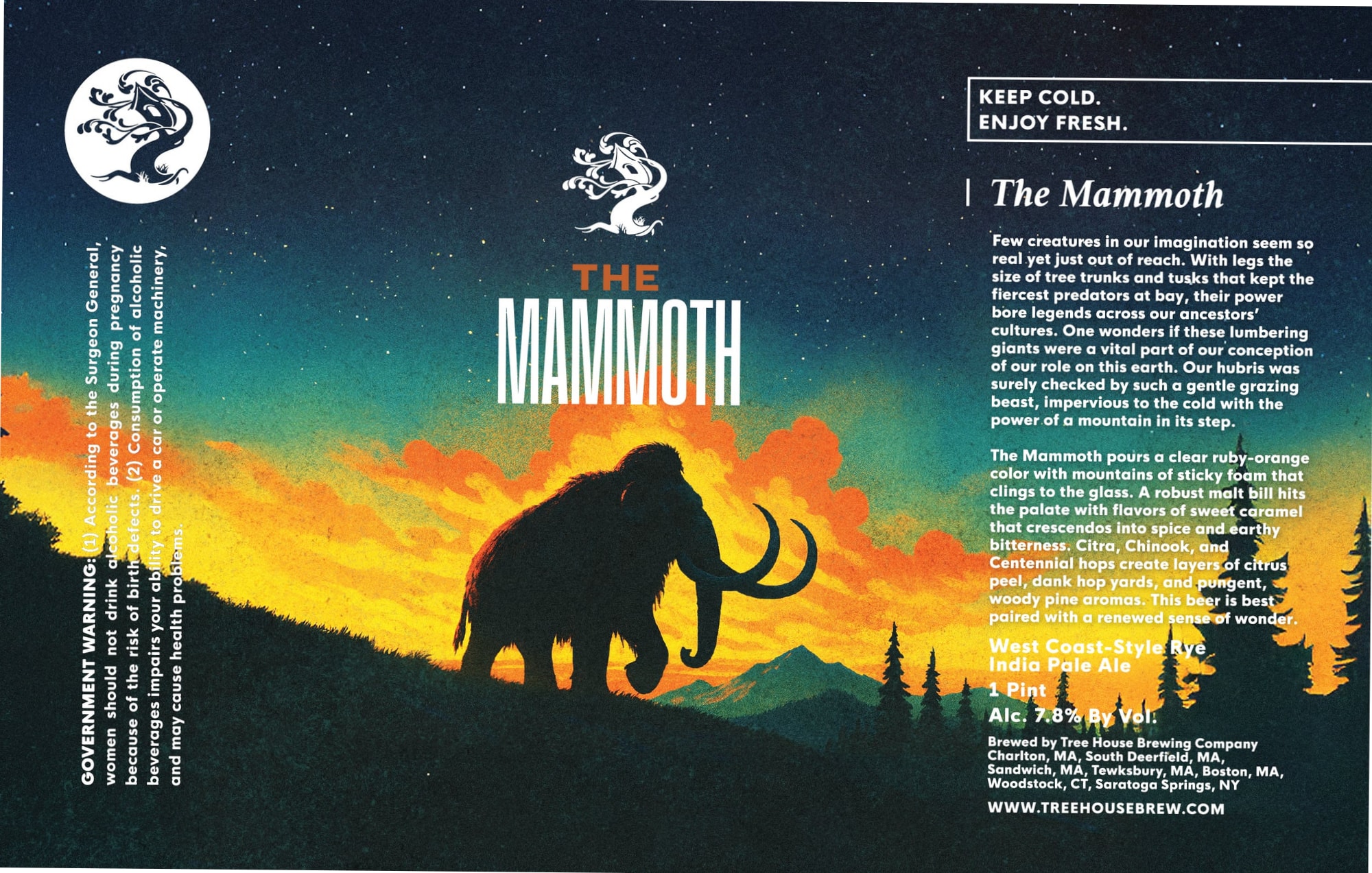The Mammoth by Tree House Brewing Company - beer label