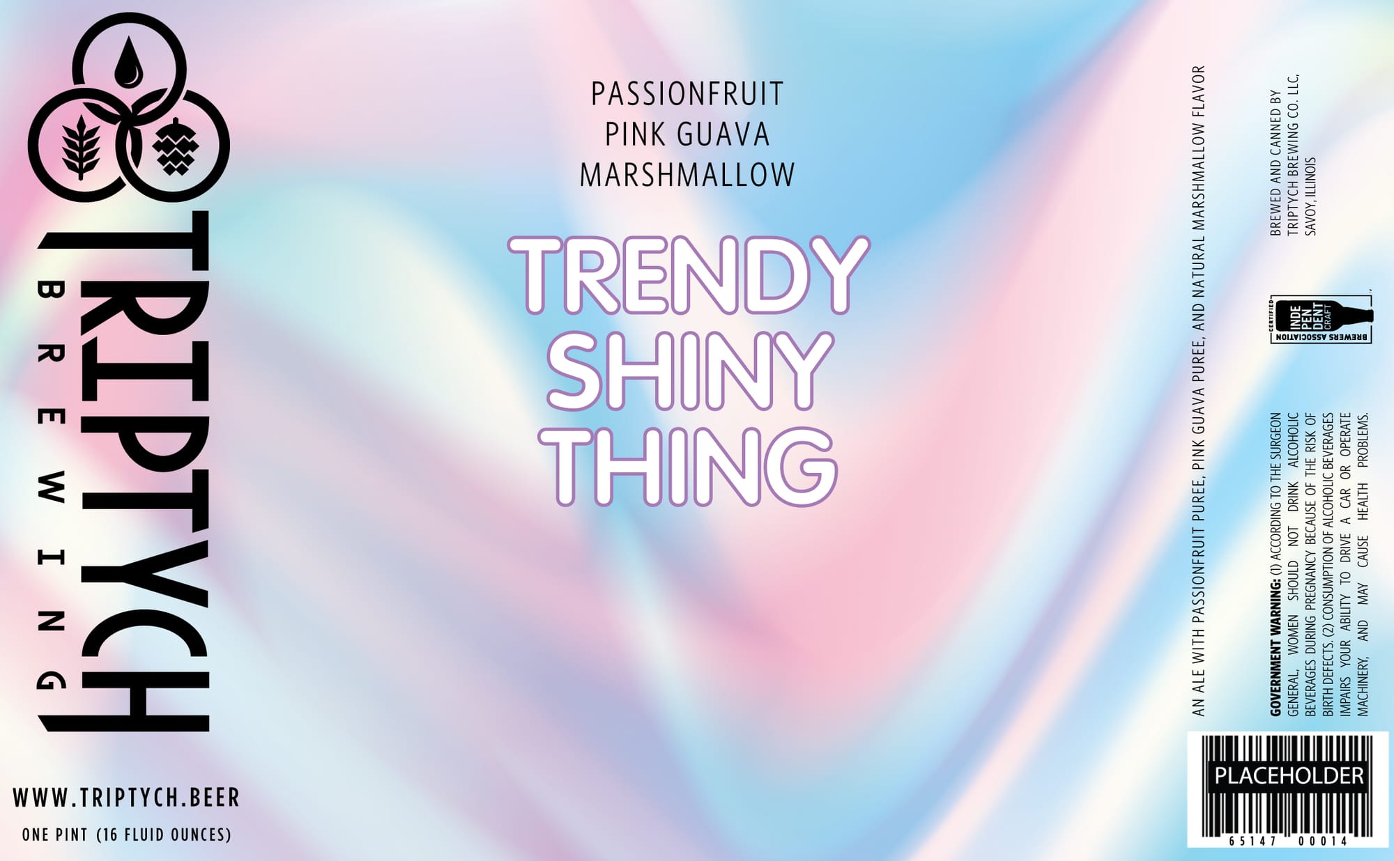 Trendy Shiny Thing by Triptych Brewing - beer label