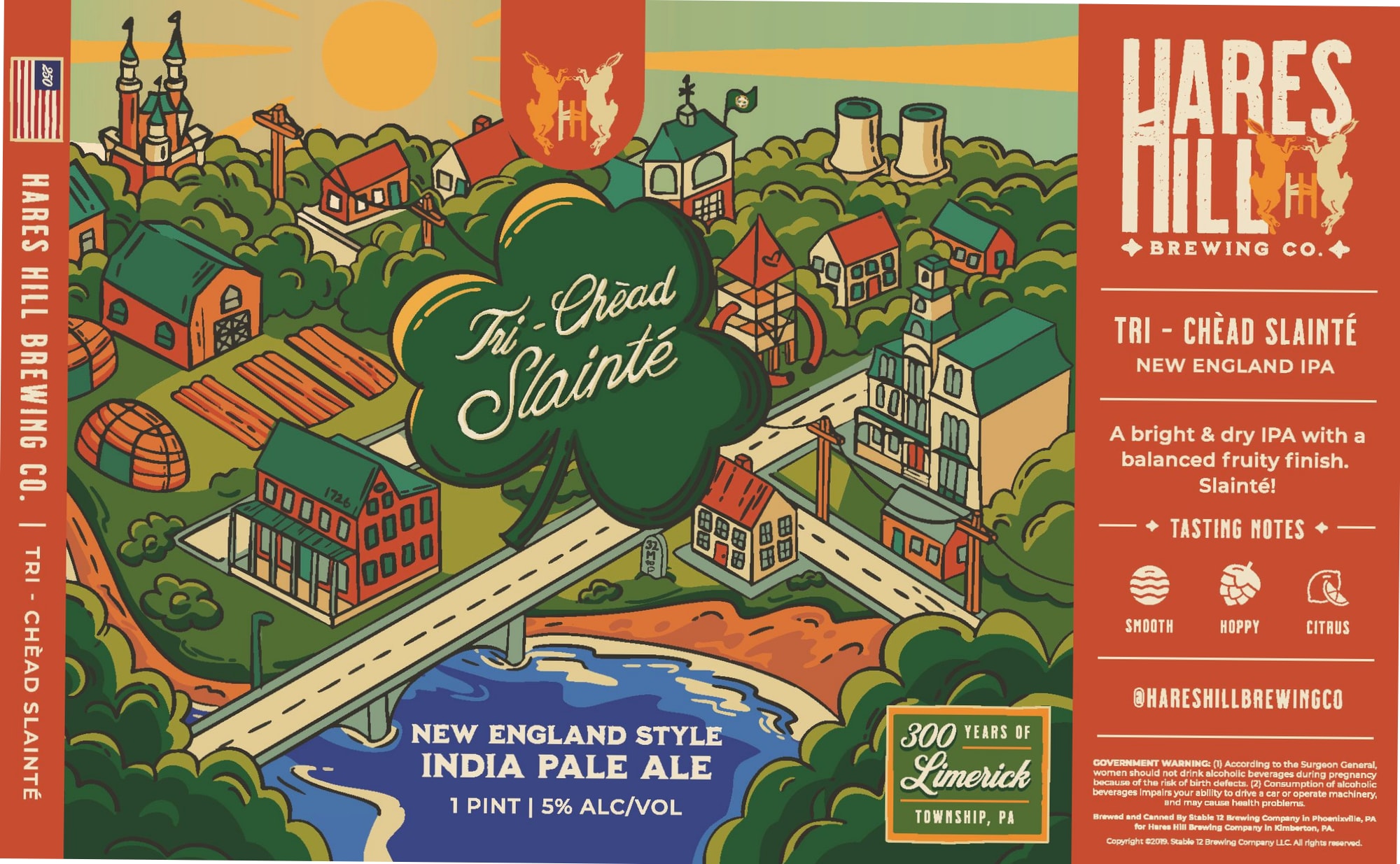 Tri-Chéad Sláinte by Hares Hill Brewing Co. - beer label