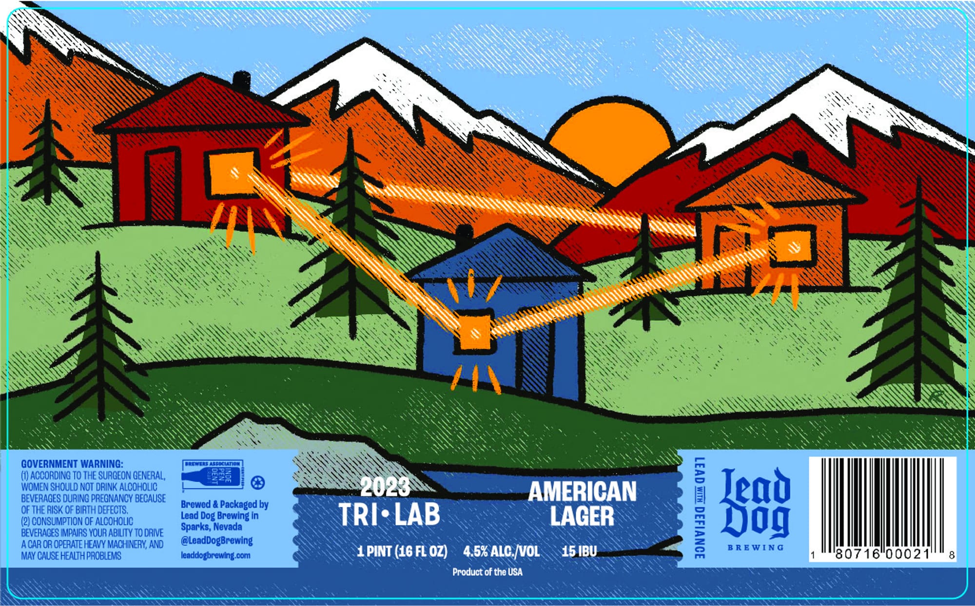 Tri-Lab by Lead Dog Brewing - beer label