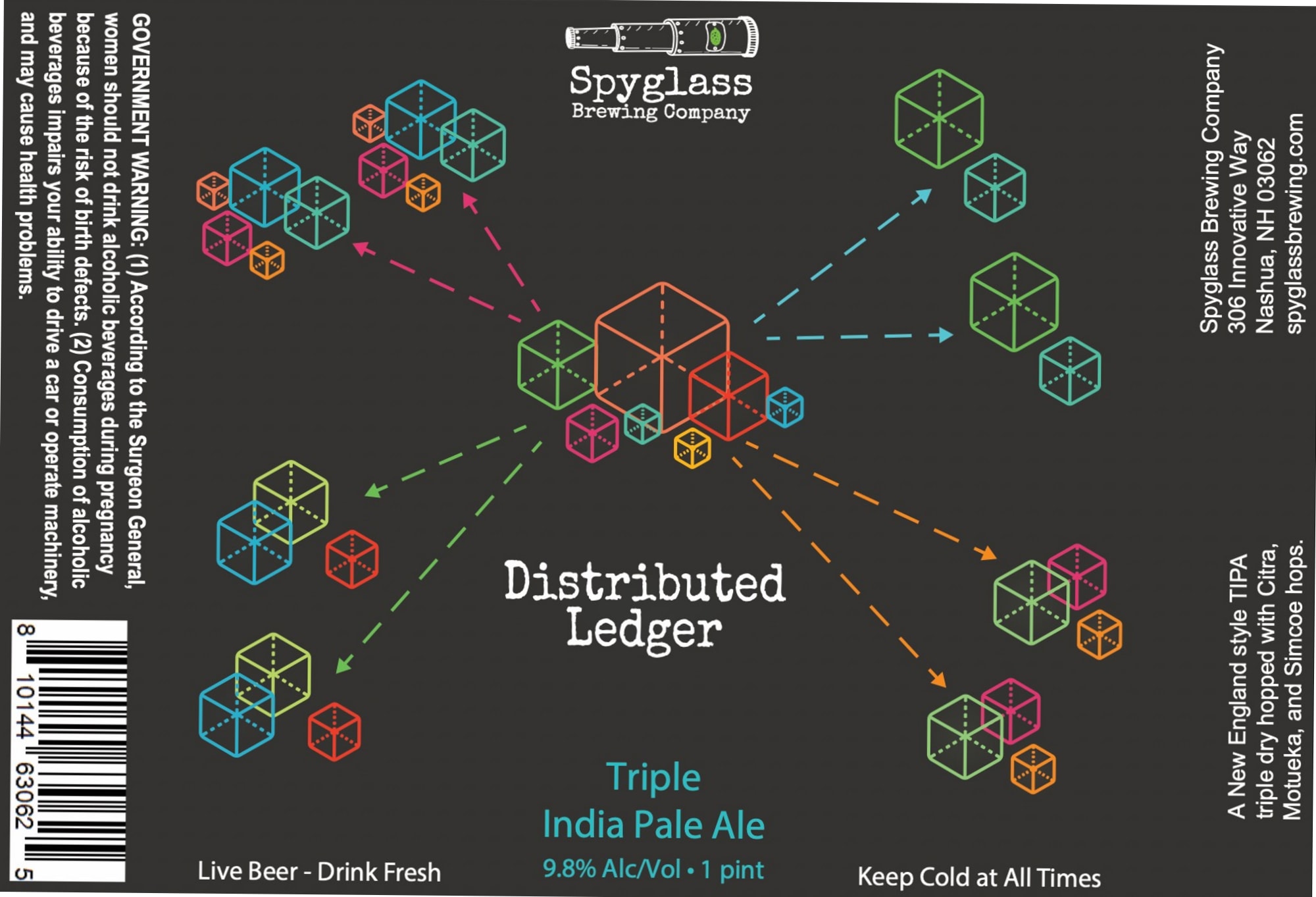 Triple Ledger by Spyglass Brewing Company - beer label