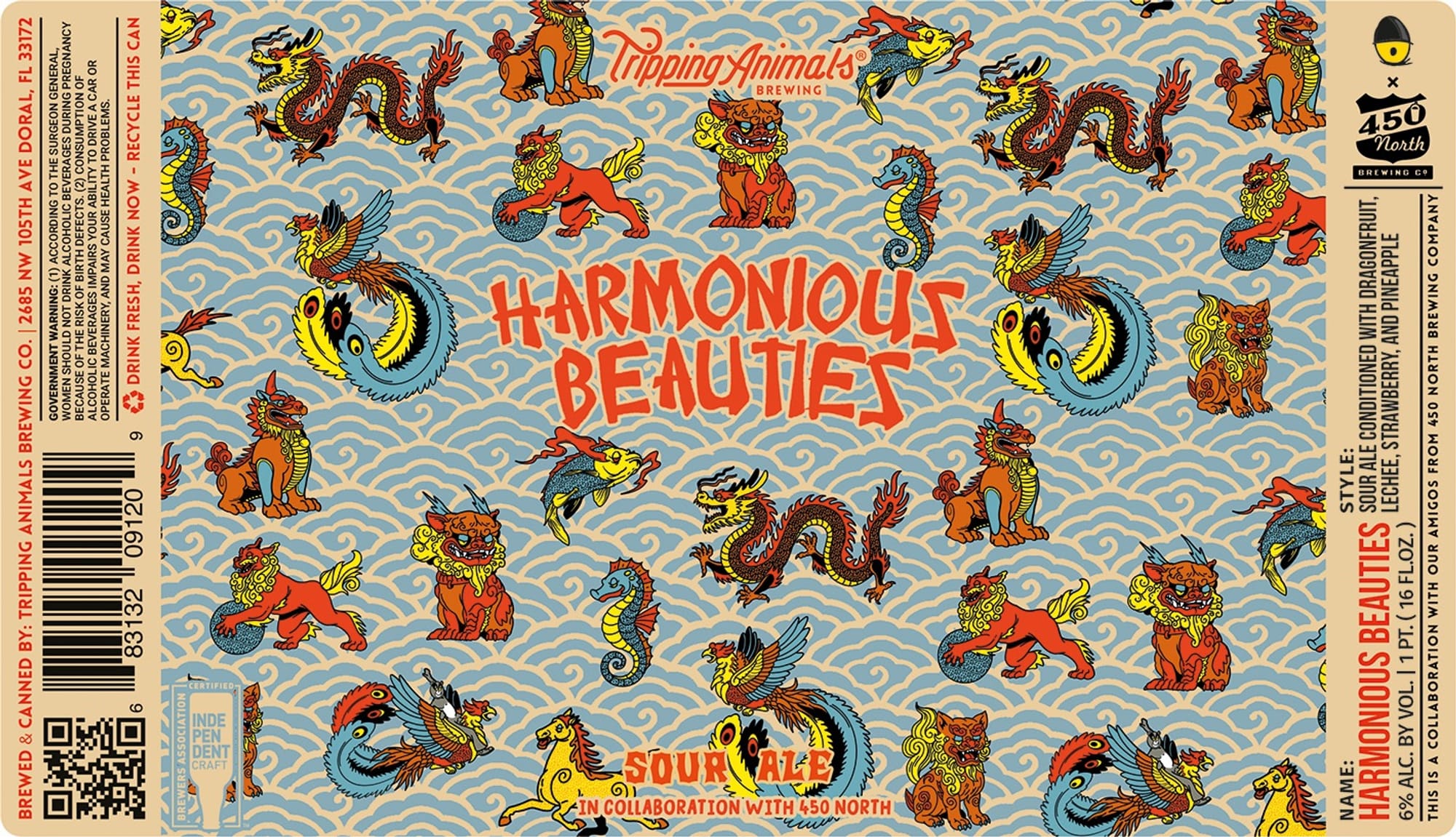 Harmonious Beauties by Tripping Animals Brewing - beer label