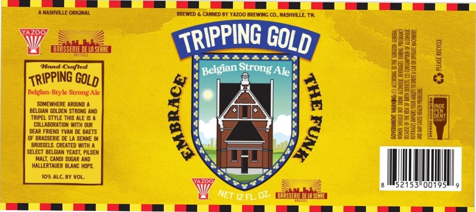 Tripping Gold by Yazoo Brewing Co. - beer label