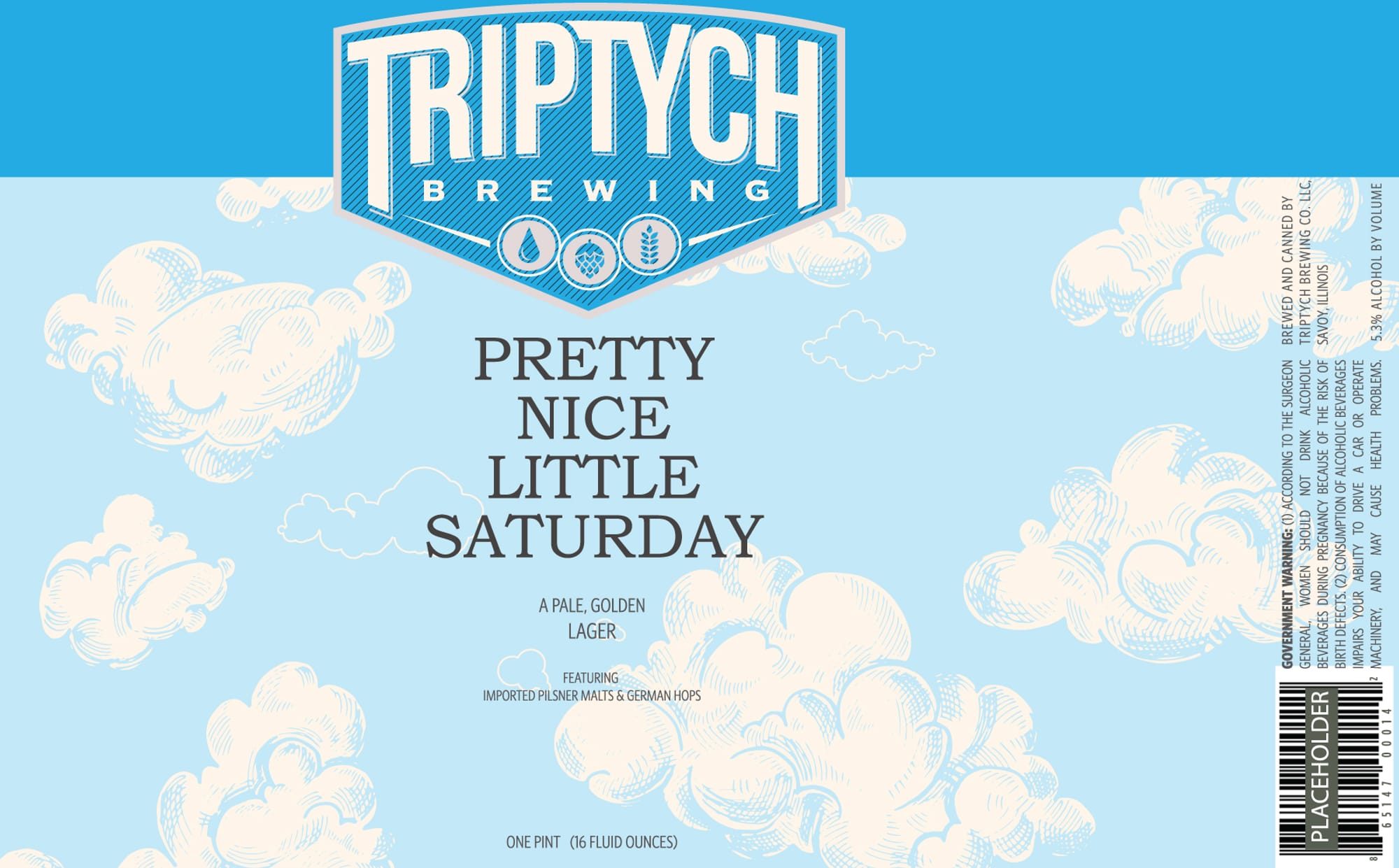 Pretty Nice Little Saturday by Triptych Brewing - beer label
