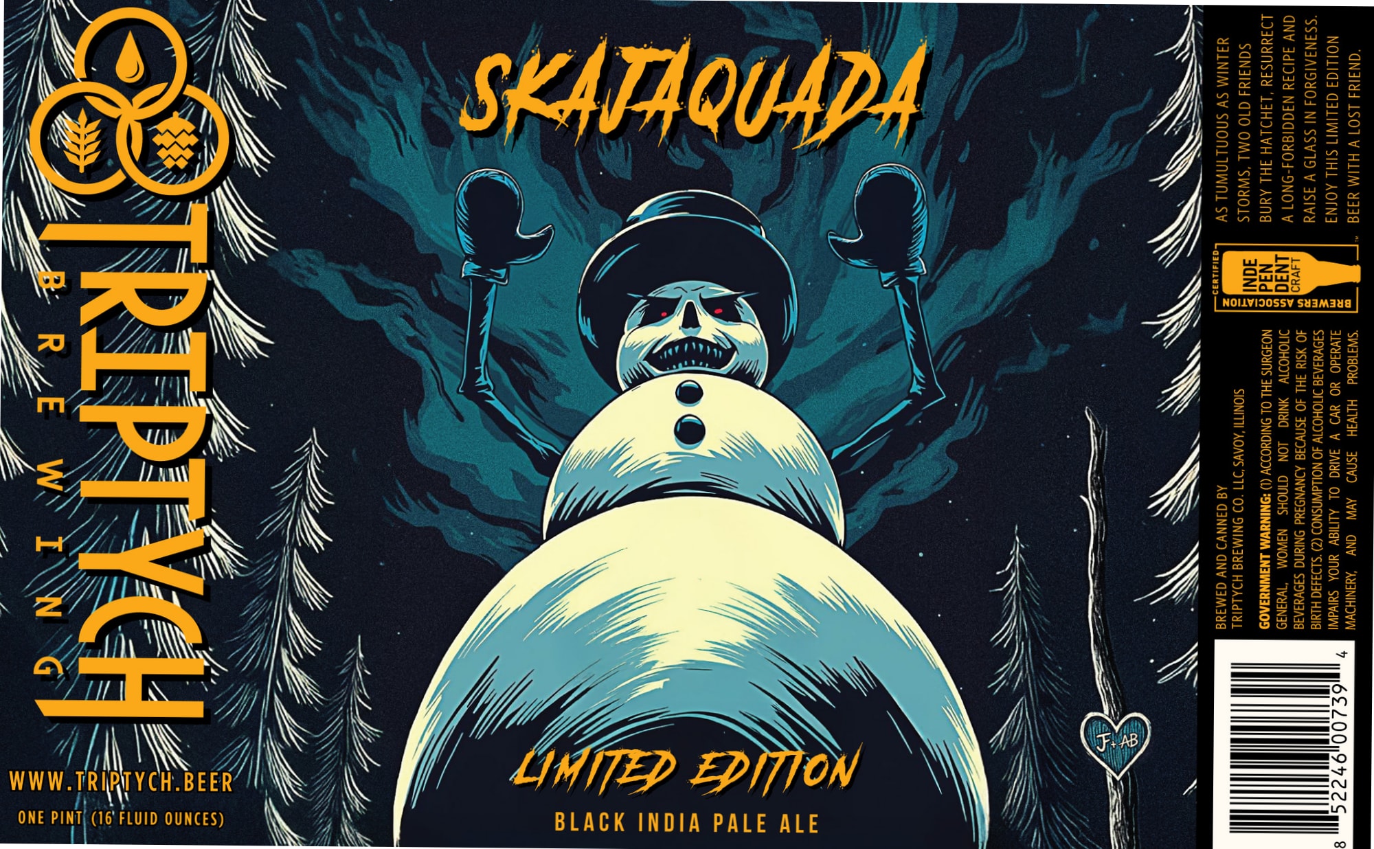 Skaquada by Triptych Brewing - beer label