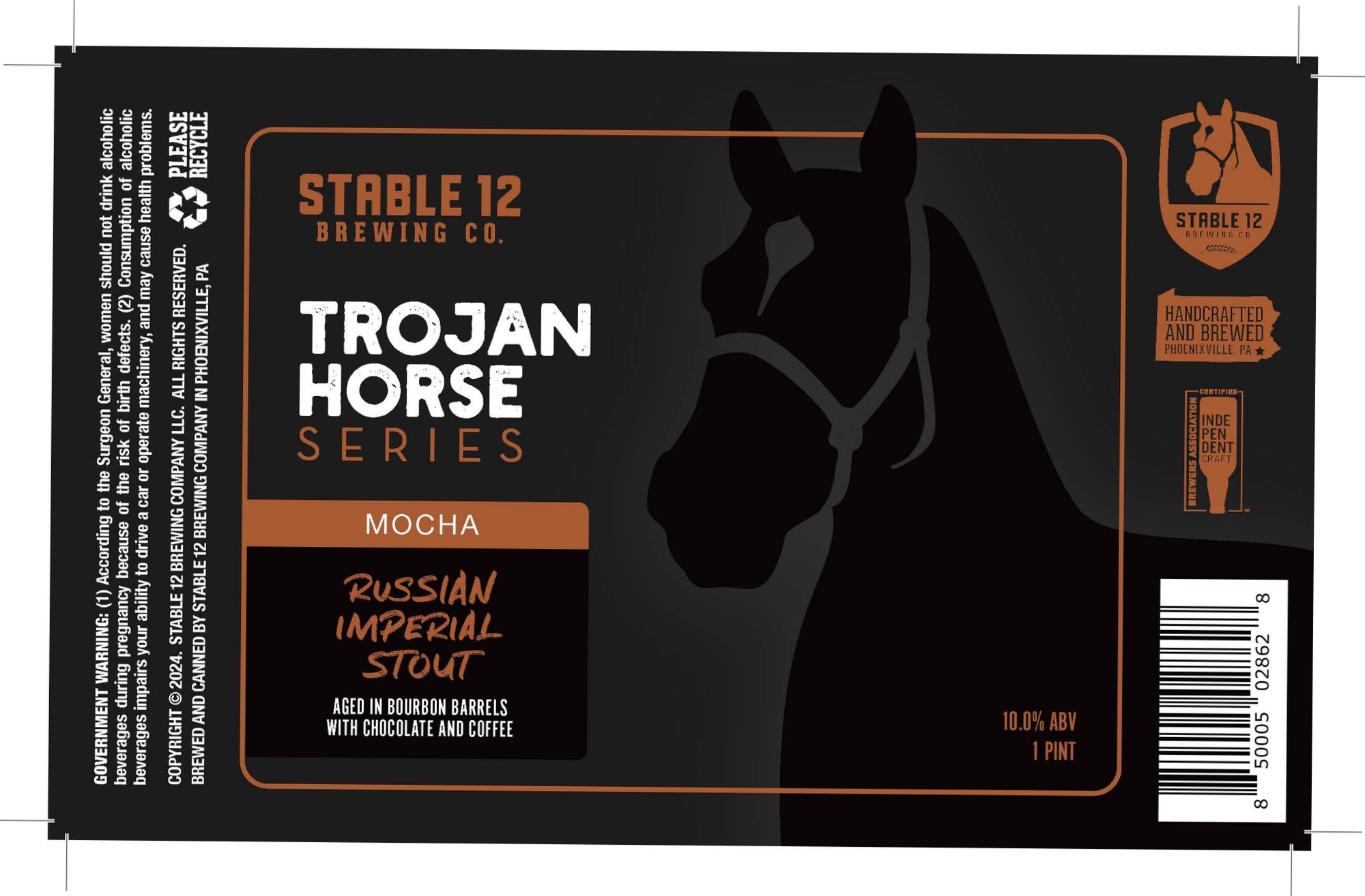Trojan Horse by Stable 12 Brewing Co. - beer label