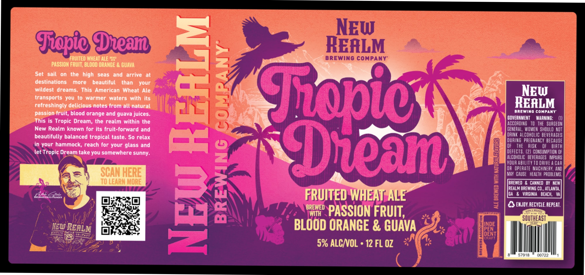 Tropic Dream by New Realm Brewing Company - beer label