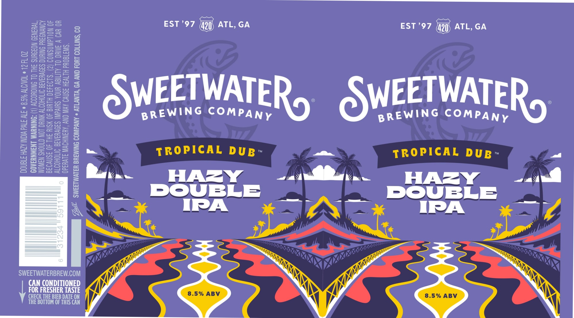 Tropical Dub by SweetWater Brewing Company - beer label