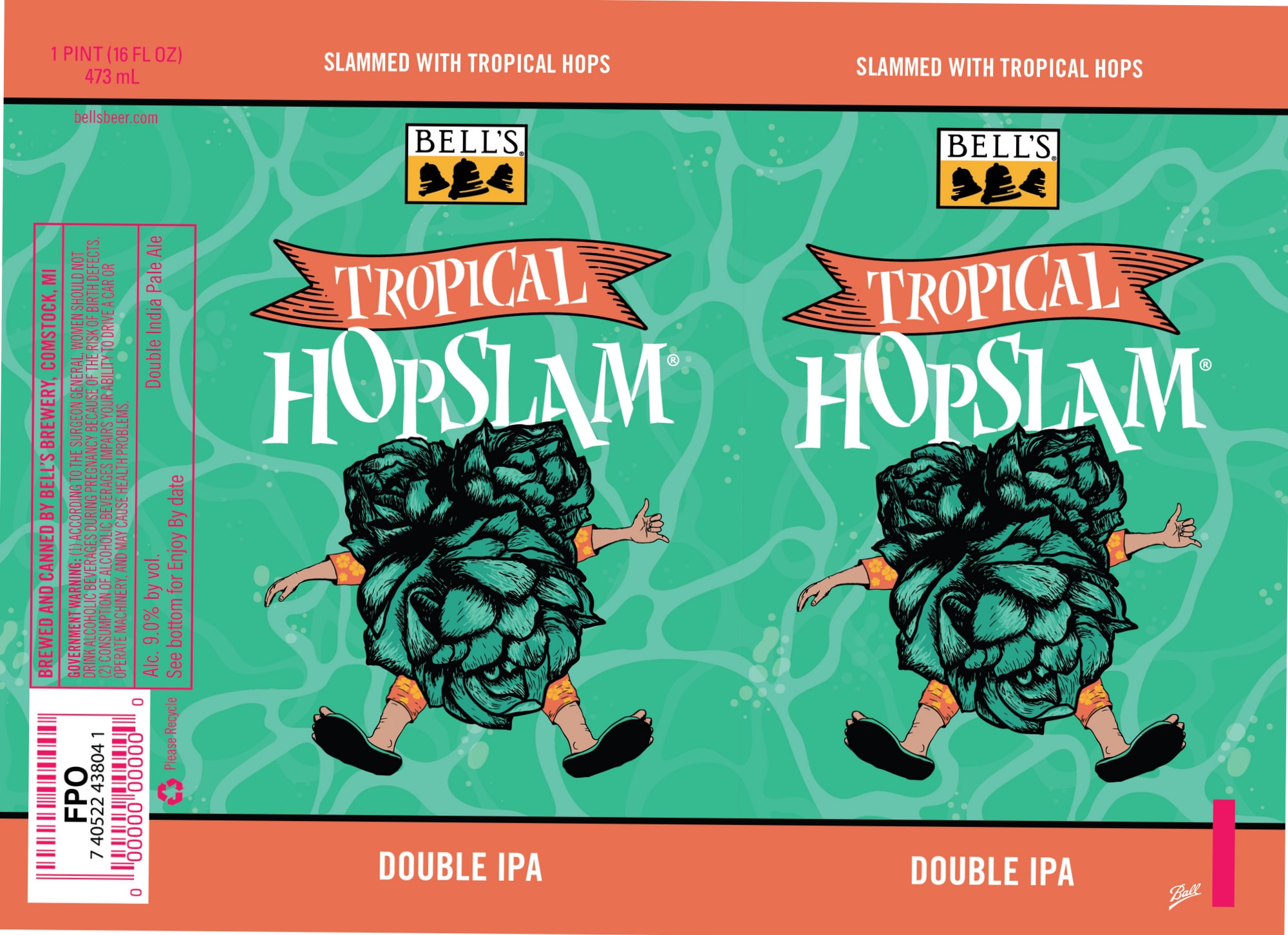 Tropical Hopslam by Bell's Brewery - beer label