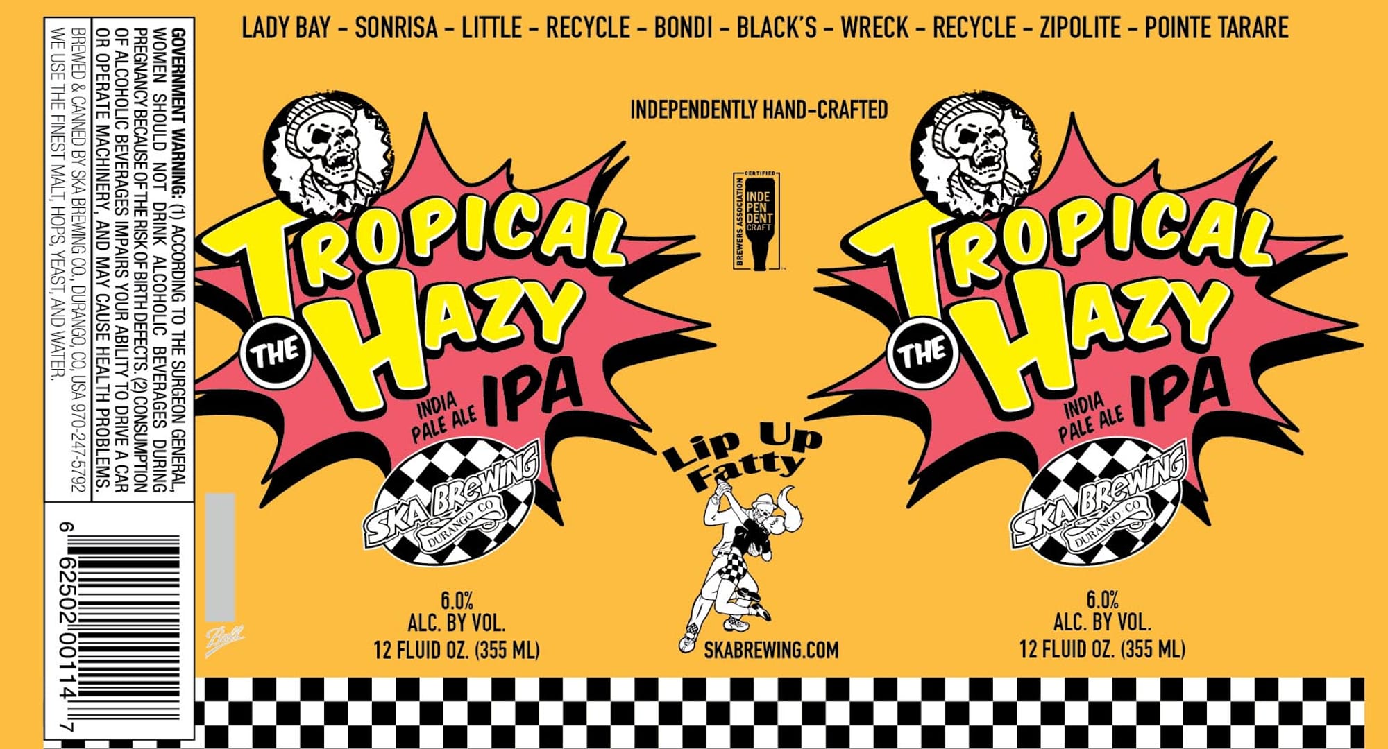 Tropical Hazy by Ska Brewing - beer label