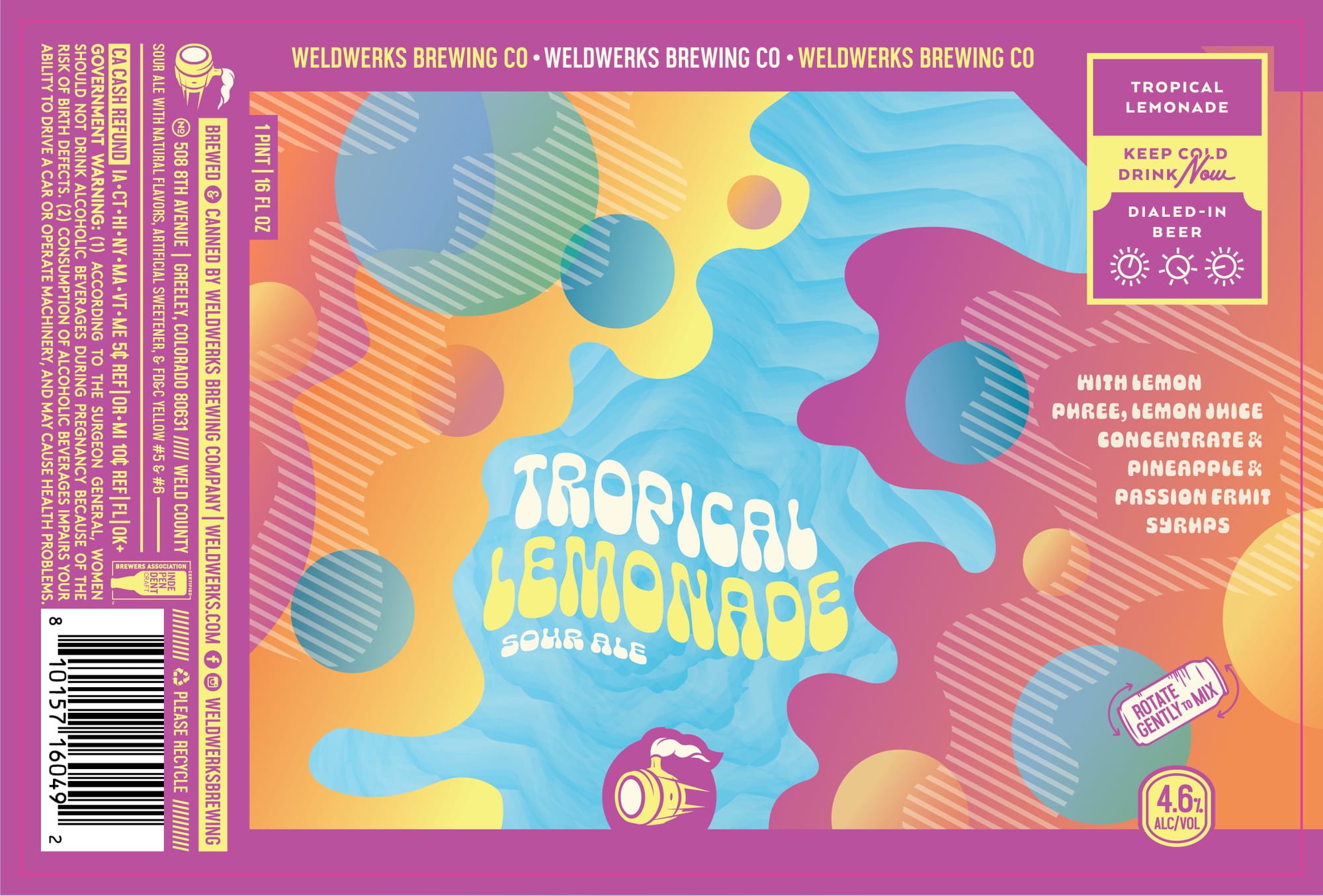 Tropical Lemonade by Weldwerks Brewing Co. - beer label
