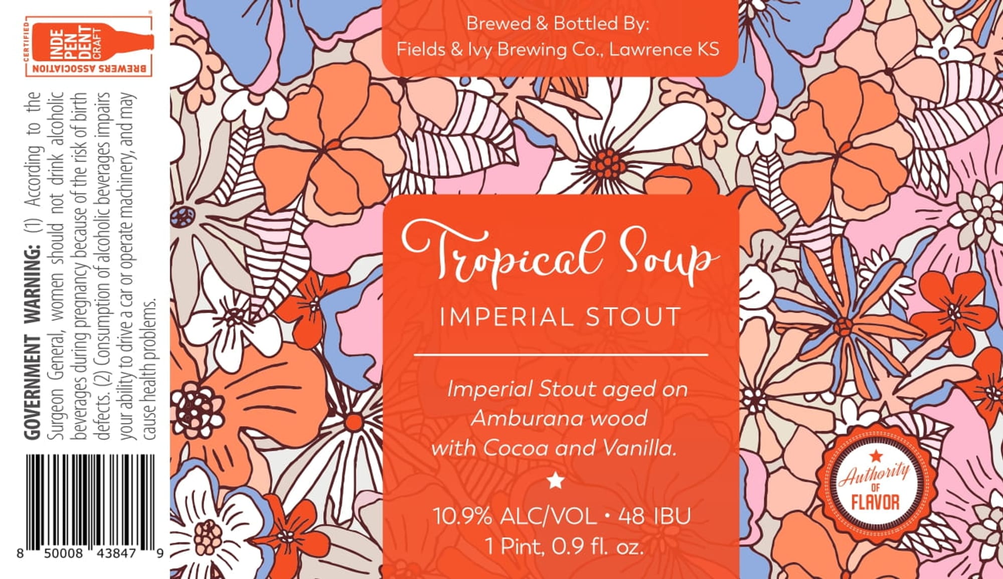 Tropical Soup by Fields & Ivy Brewing Co. - beer label