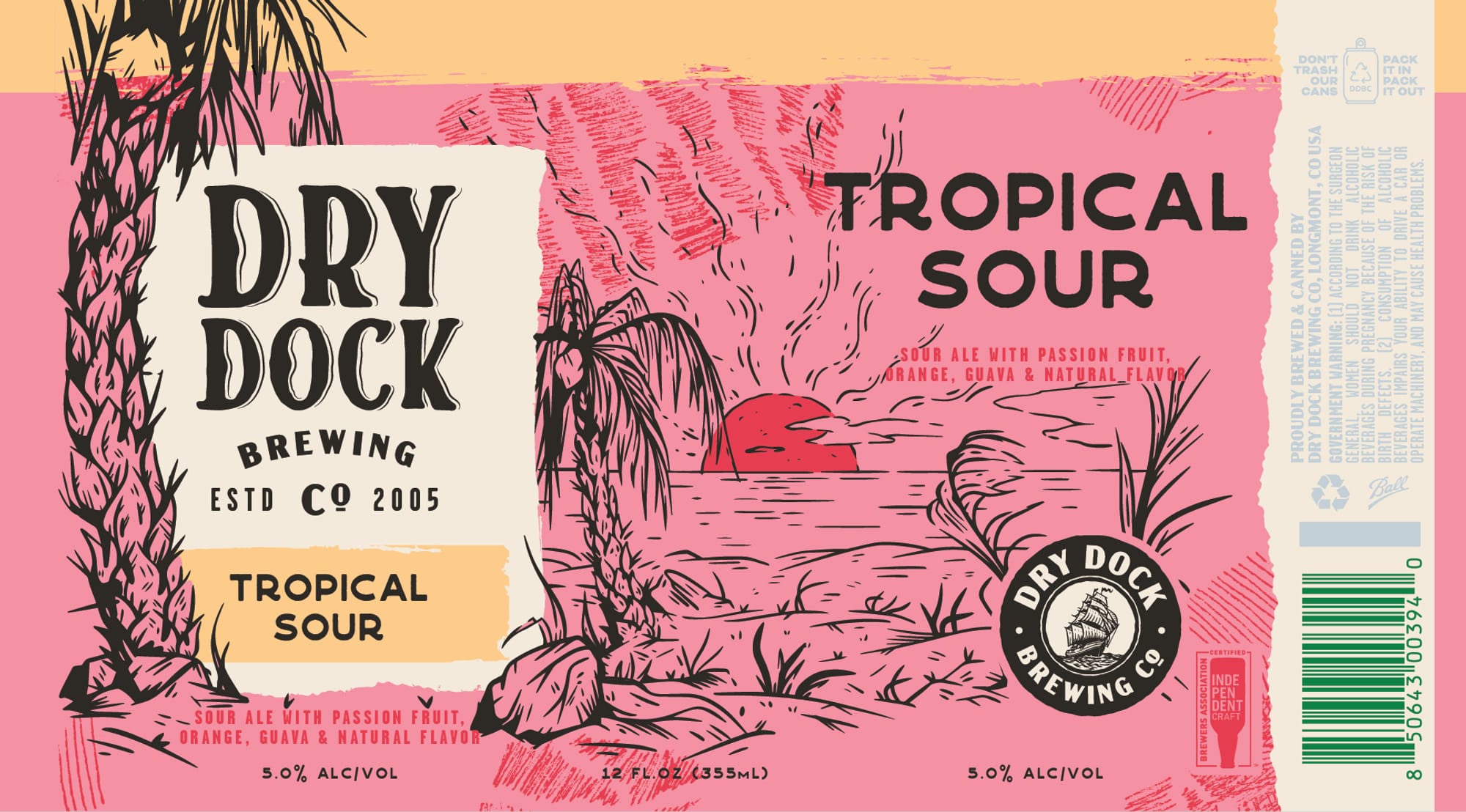 Tropical Sour by Dry Dock Brewing - beer label
