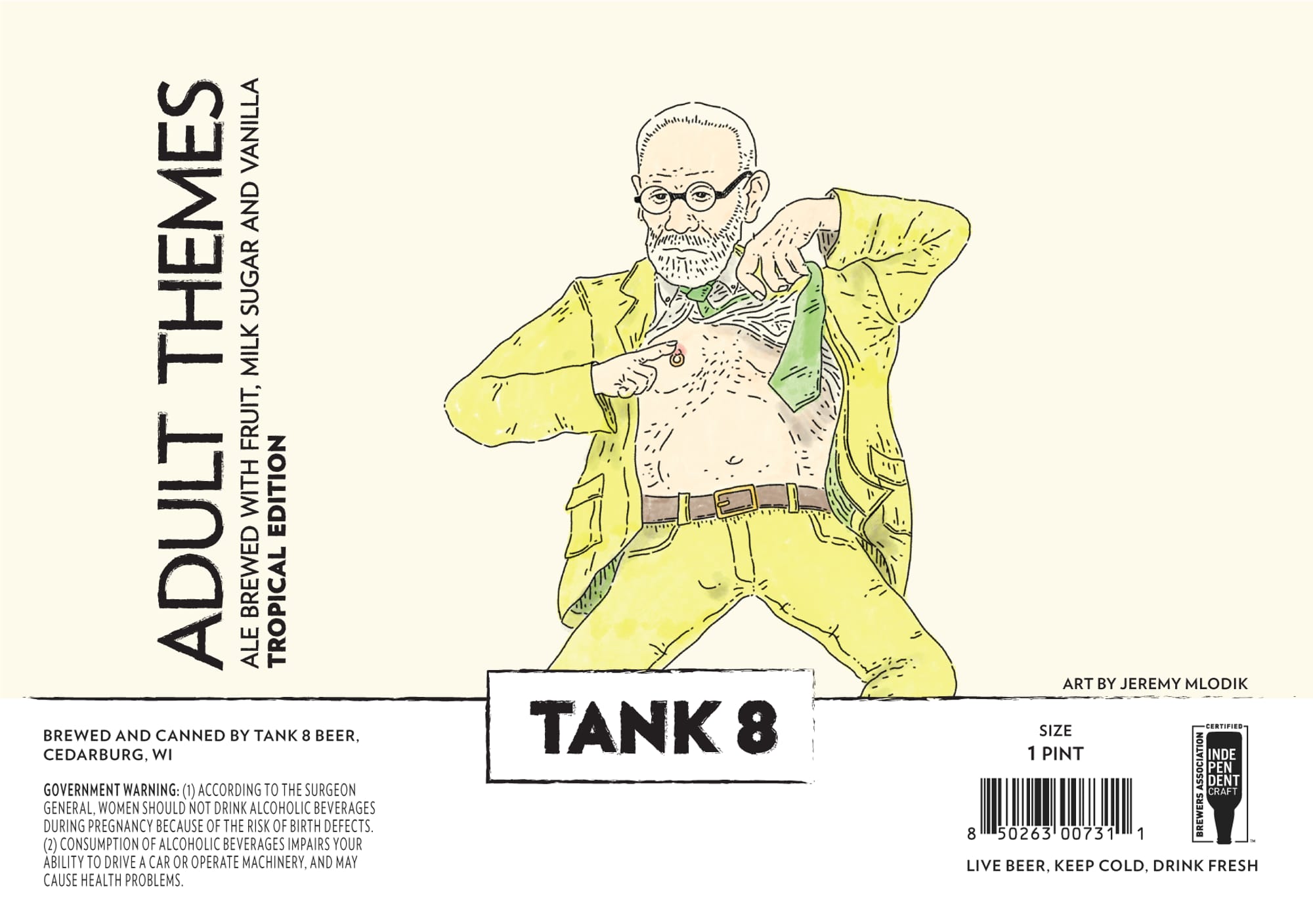 Themes Adult by Tank 8 Beer - beer label