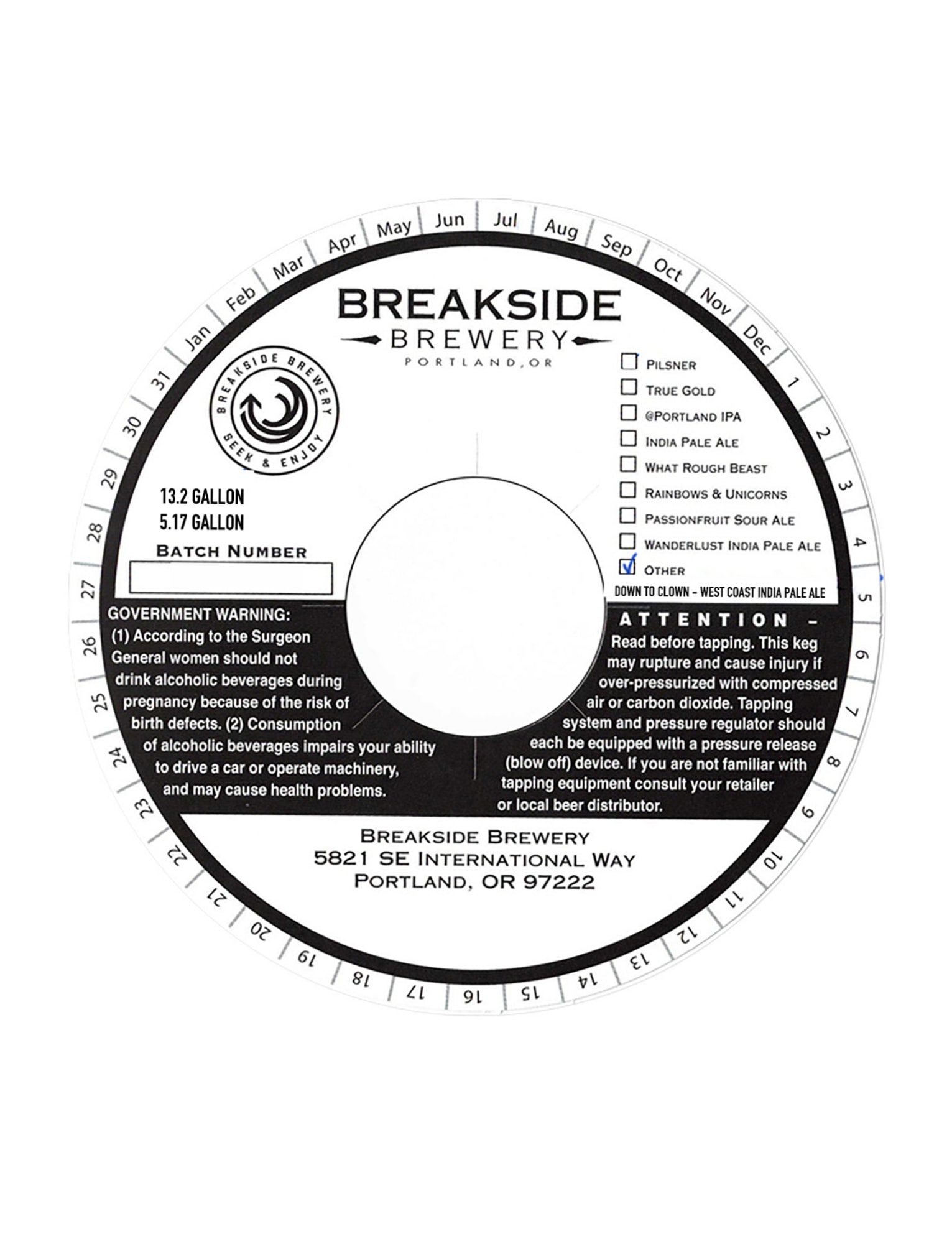 True Gold by Breakside Brewery - beer label