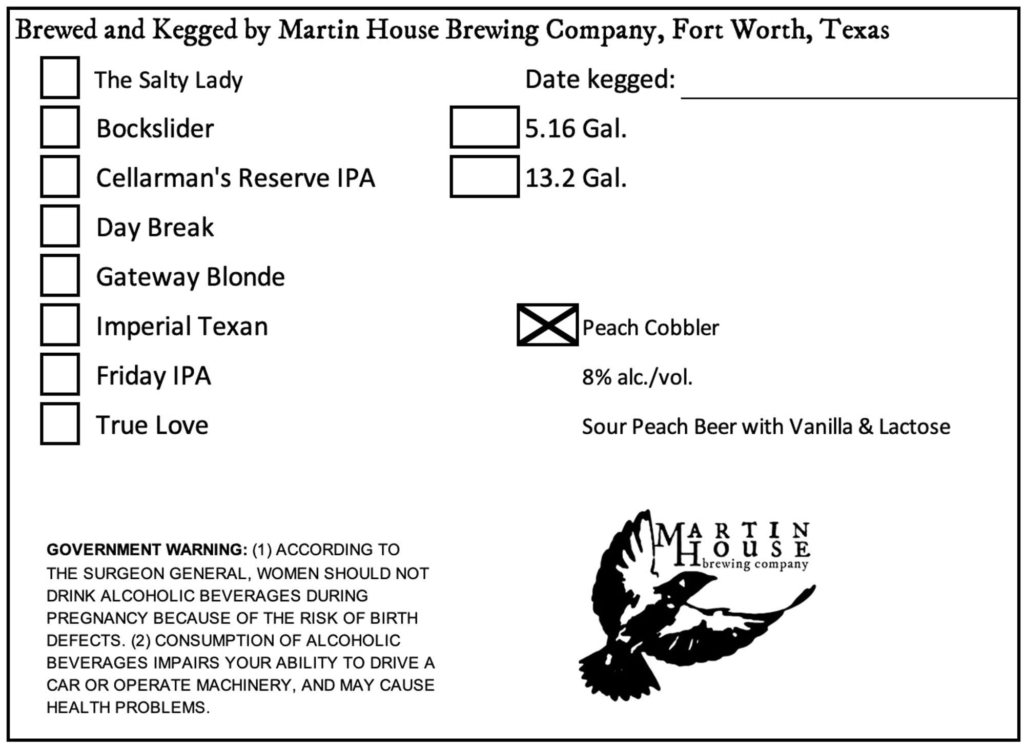 True Love by Martin House Brewing Company - beer label
