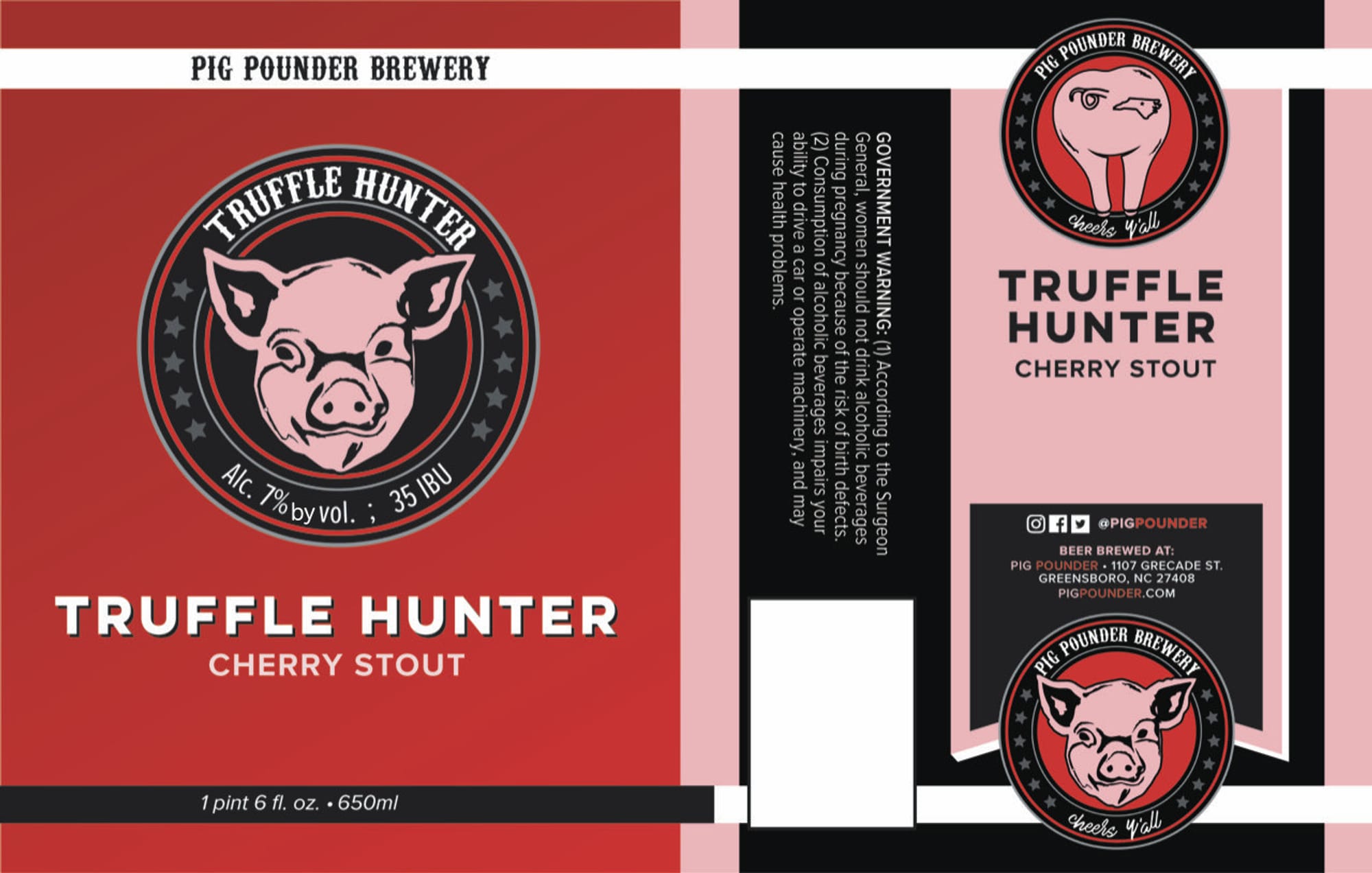 Truffle Hunter by Pig Pounder Brewery - beer label