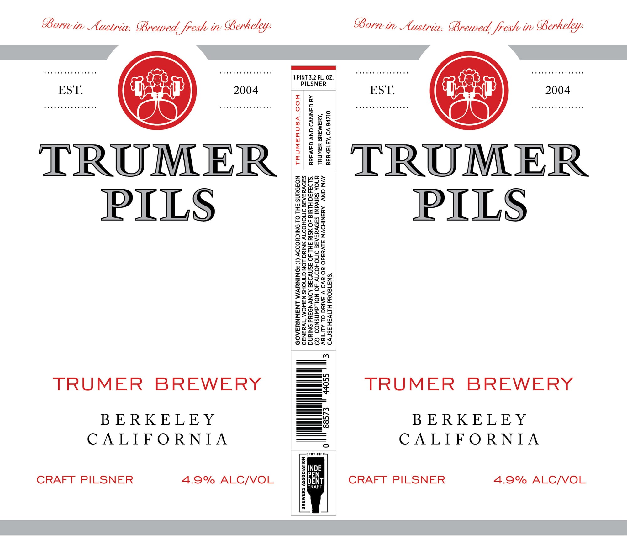 Trumer Pilsner by Trumer Brewery - beer label