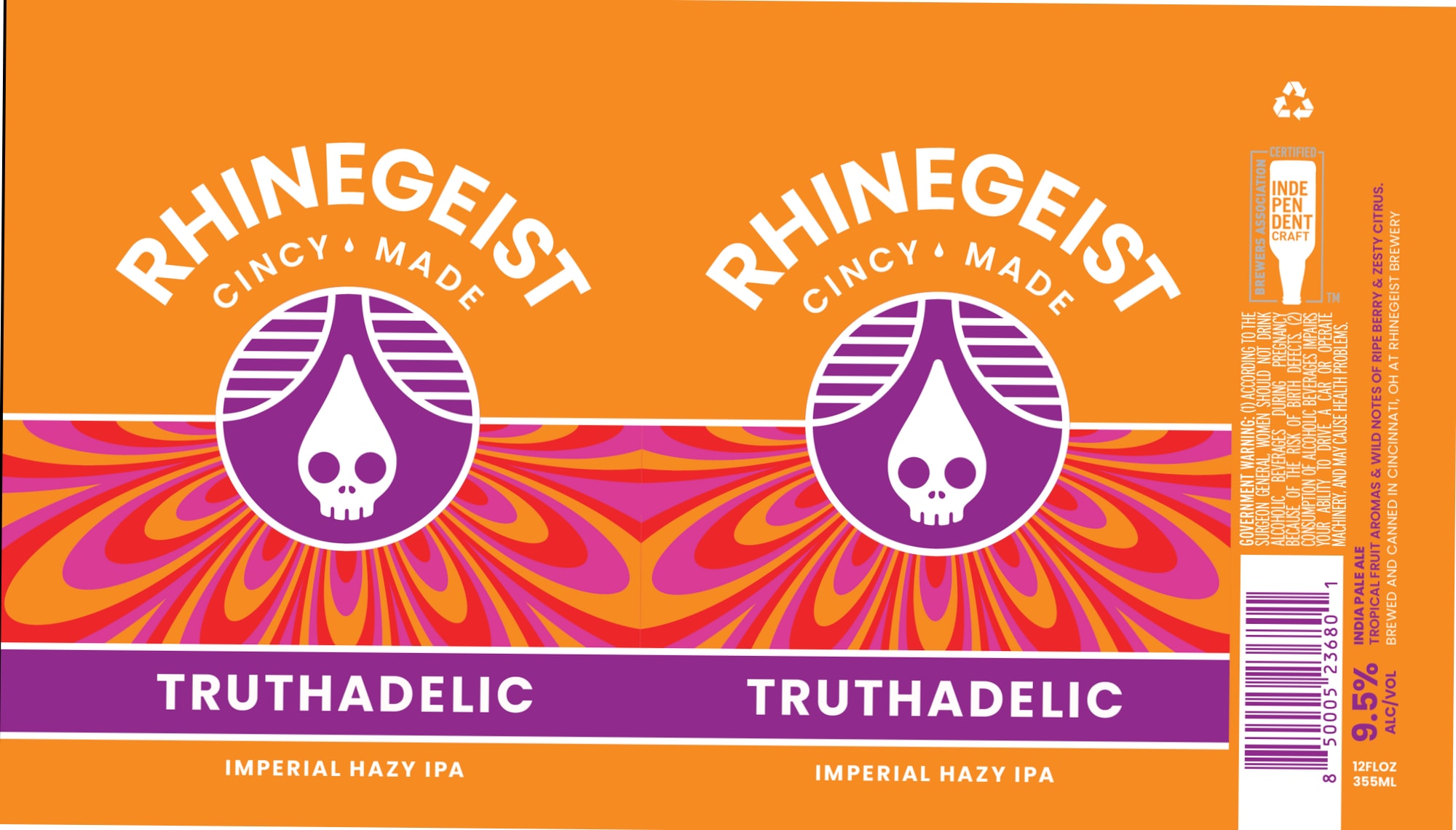 Truthadelic by Rhinegeist Brewery - beer label