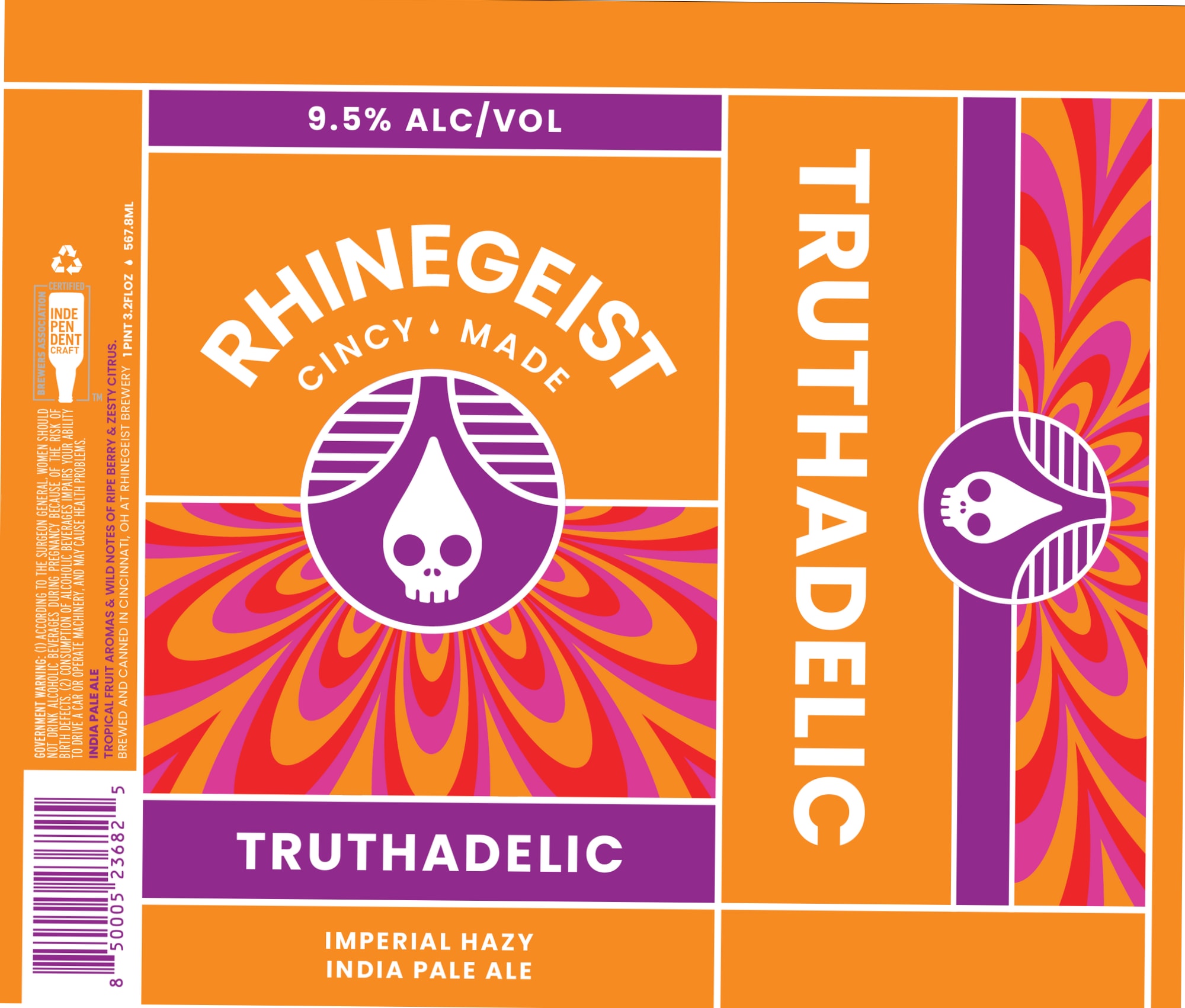 Truthadelic by Rhinegeist Brewery - beer label