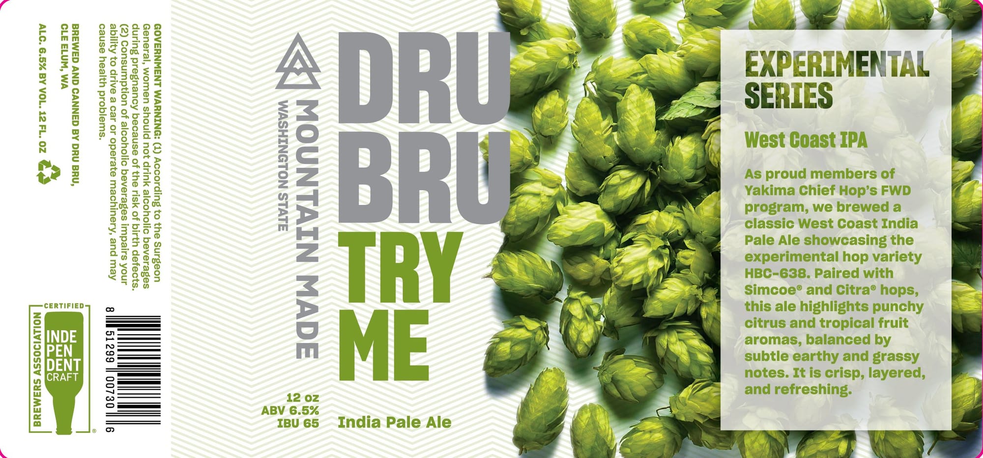 Try Me by Dru Bru - beer label
