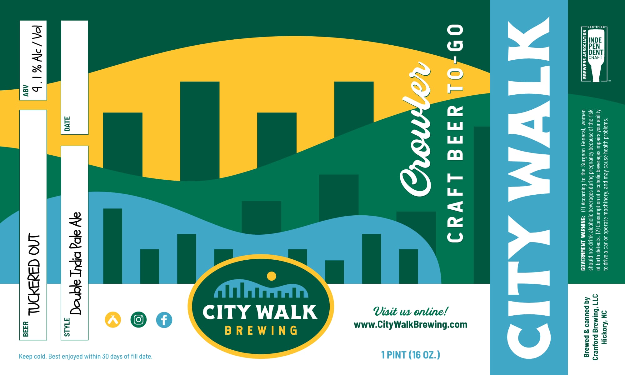 Tuckered Out by City Walk Brewing - beer label