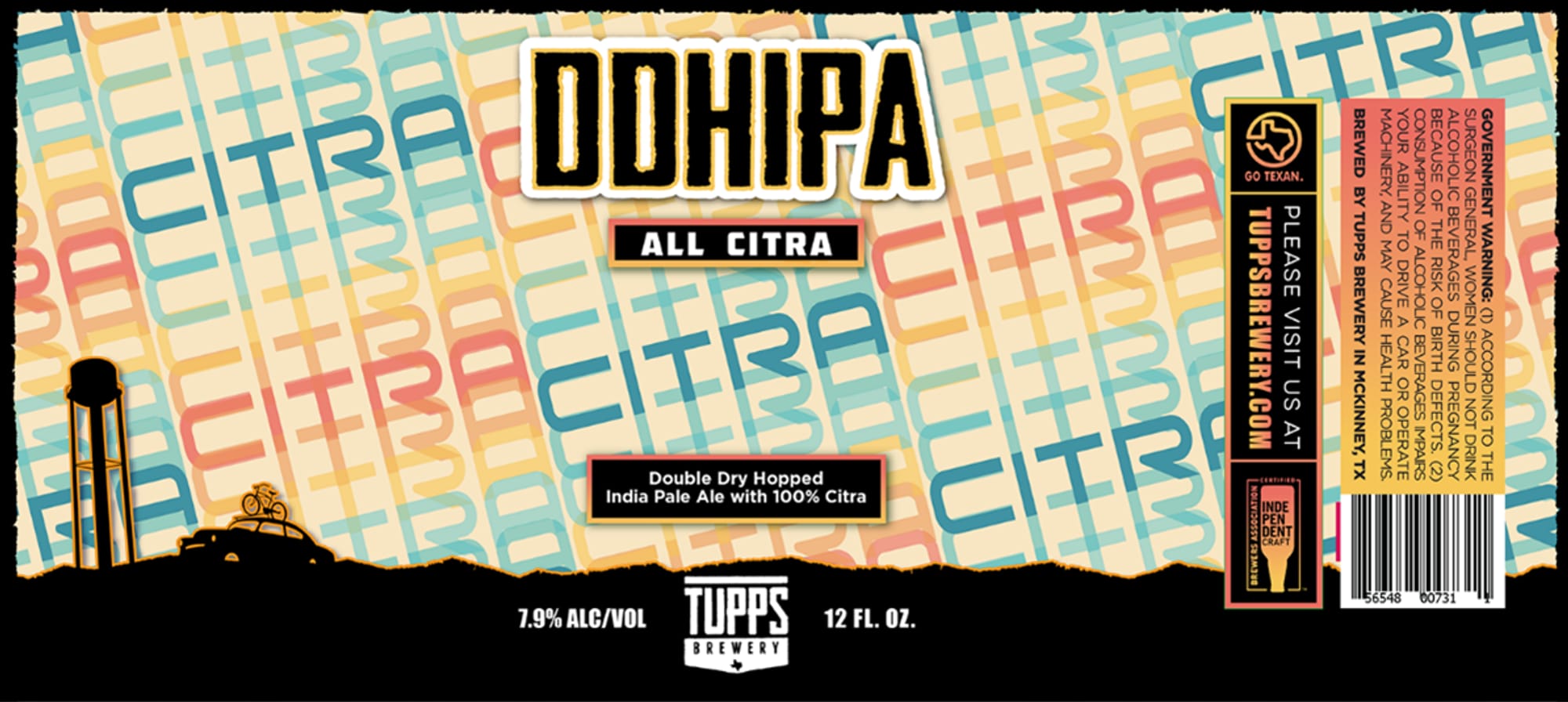 DDHIPA by Tupps Brewery - beer label