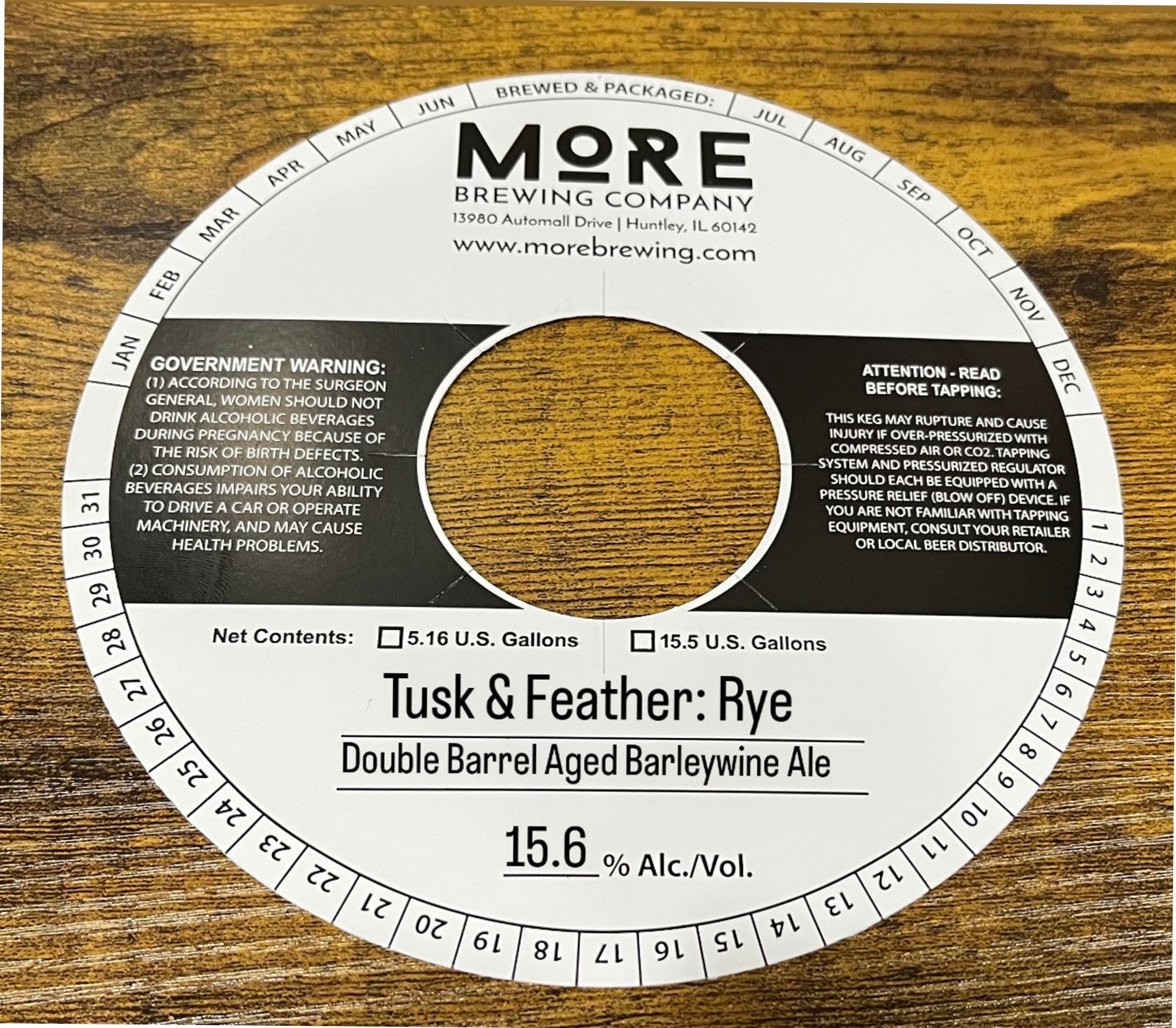 Tusk & Feather by More Brewing Company - beer label