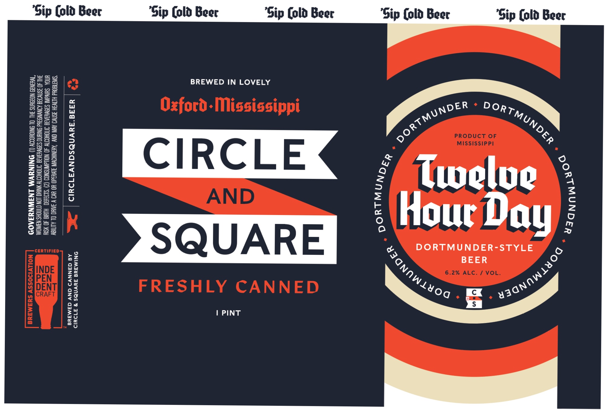 Twelve Hour Day by Circle & Square Brewing - beer label
