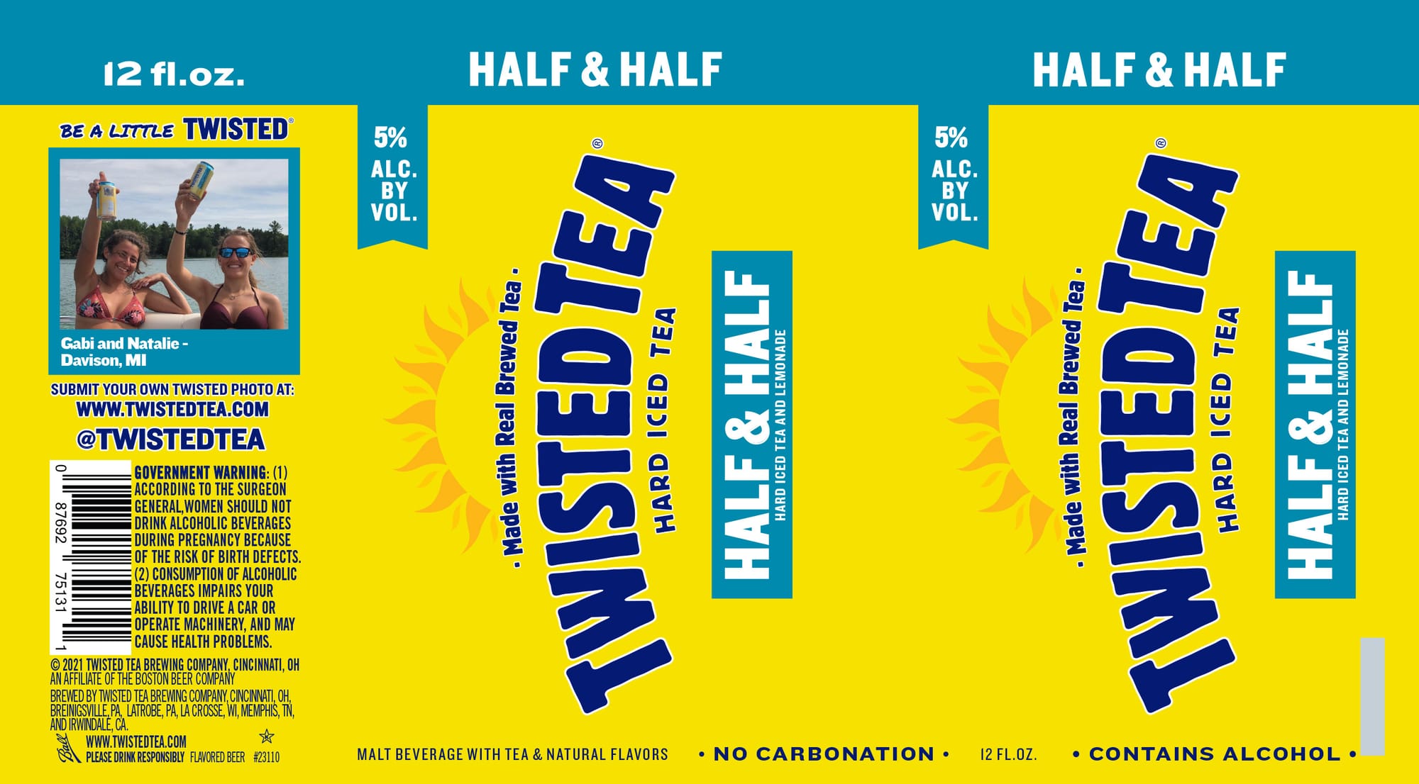 Half & Half by Twisted Tea Brewing Company - beer label