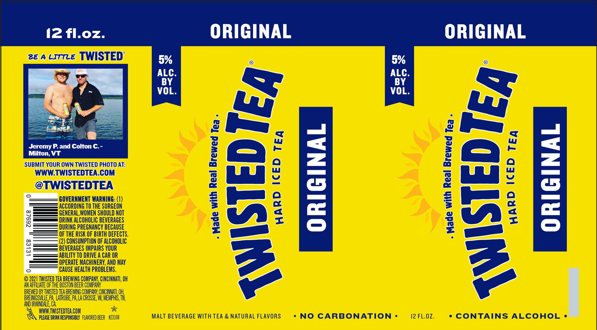 Twisted Tea Original by Twisted Tea Brewing Company - beer label